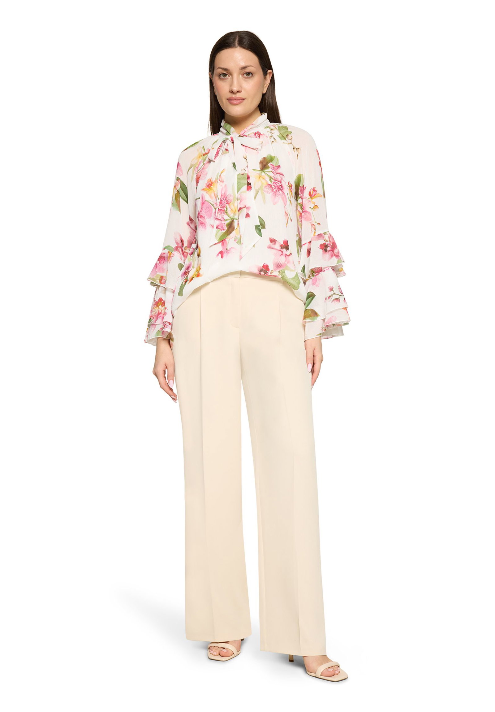 V by Vera Mont |  Chiffonbluse | 38 | cream/rosé