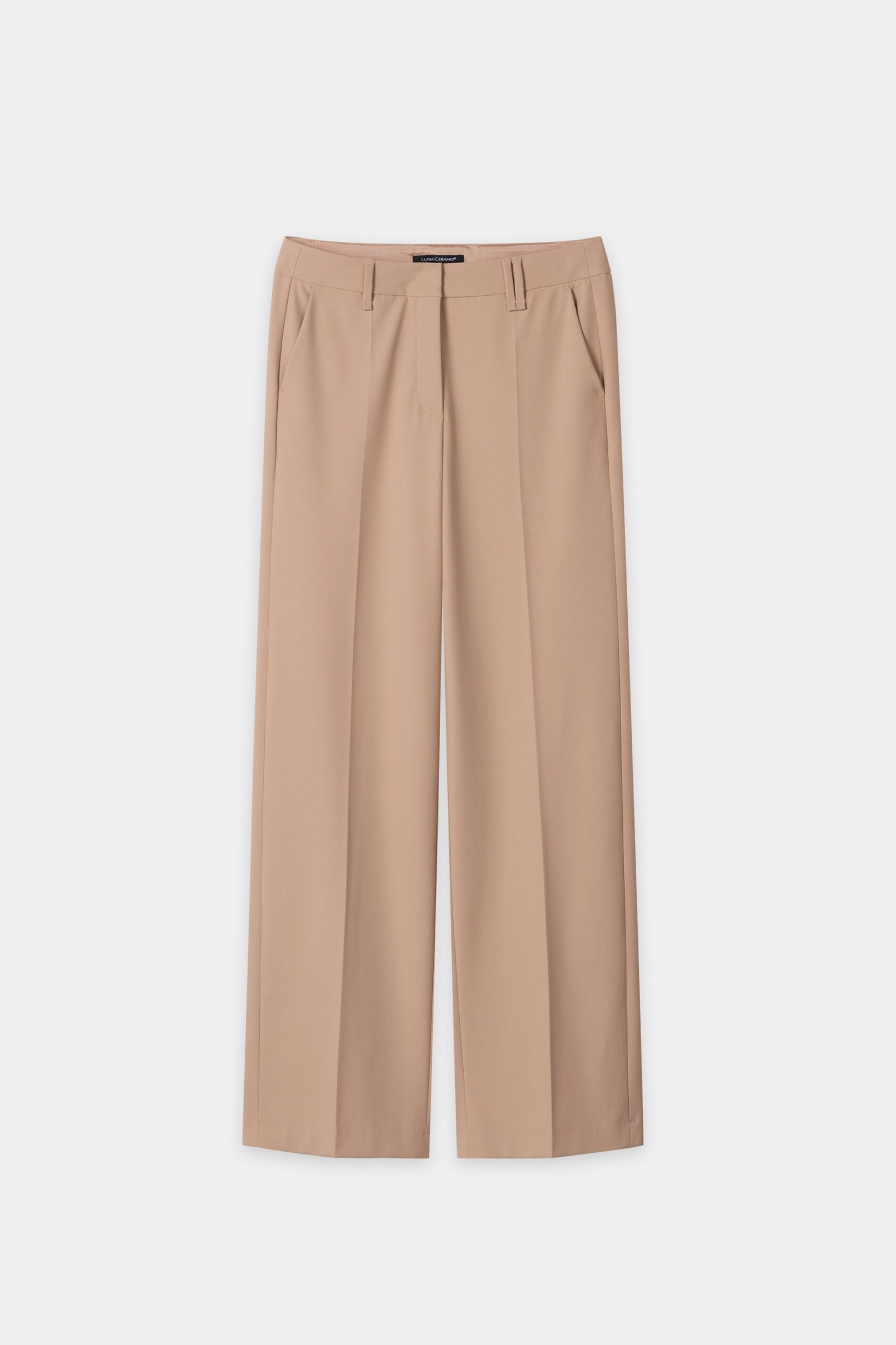 Luisa Cerano Wideleg-Pants mit Bundfalten, nude #1