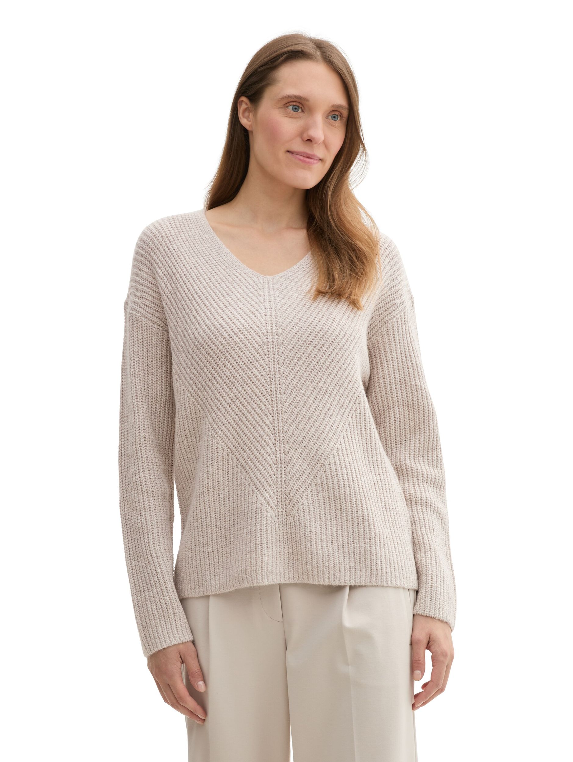 Tom Tailor |  Tom Tailor Pullover  | L | dusty beige melange