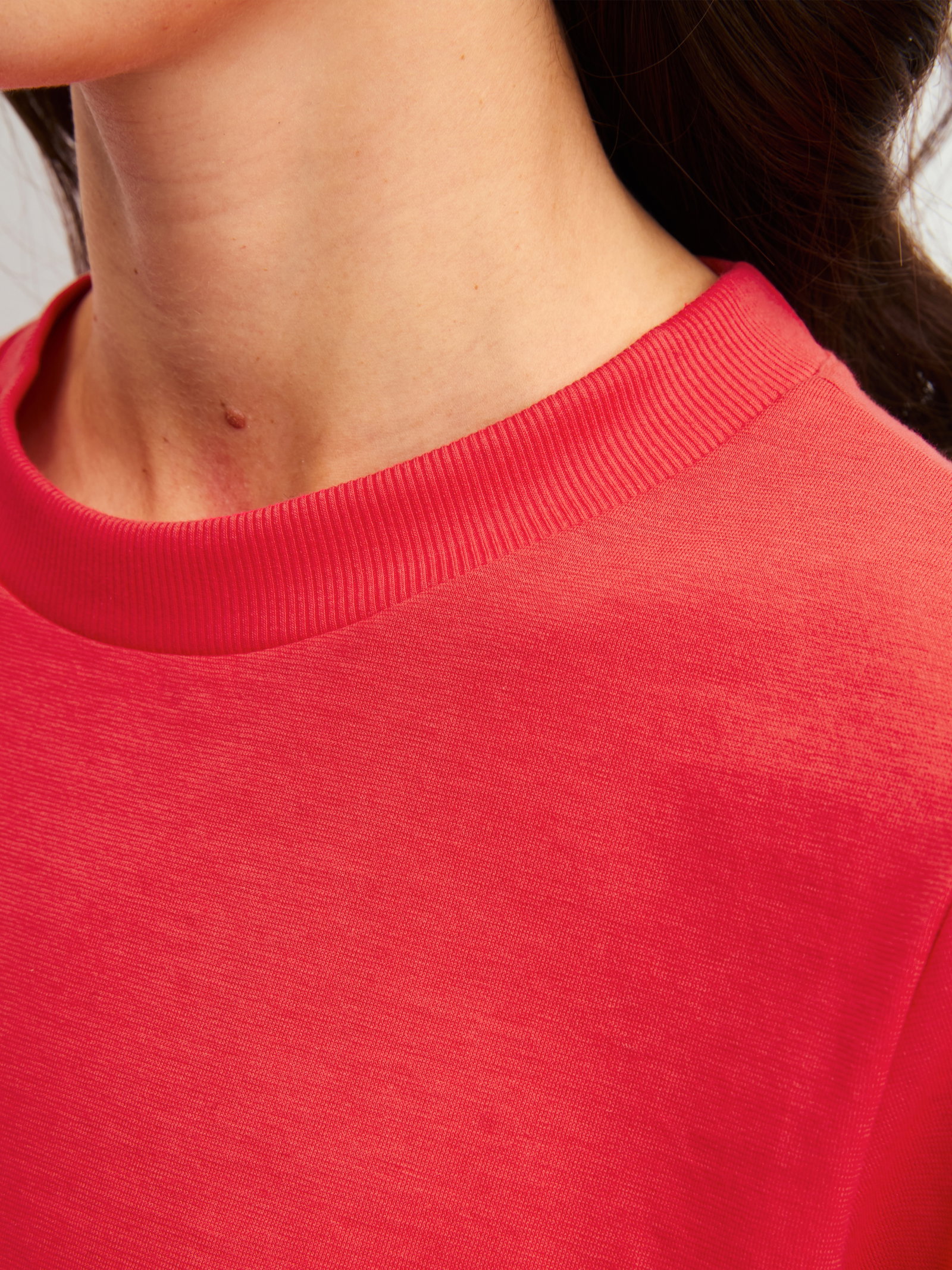 DAMEN Pyjama mit Bündchen, red glow #5