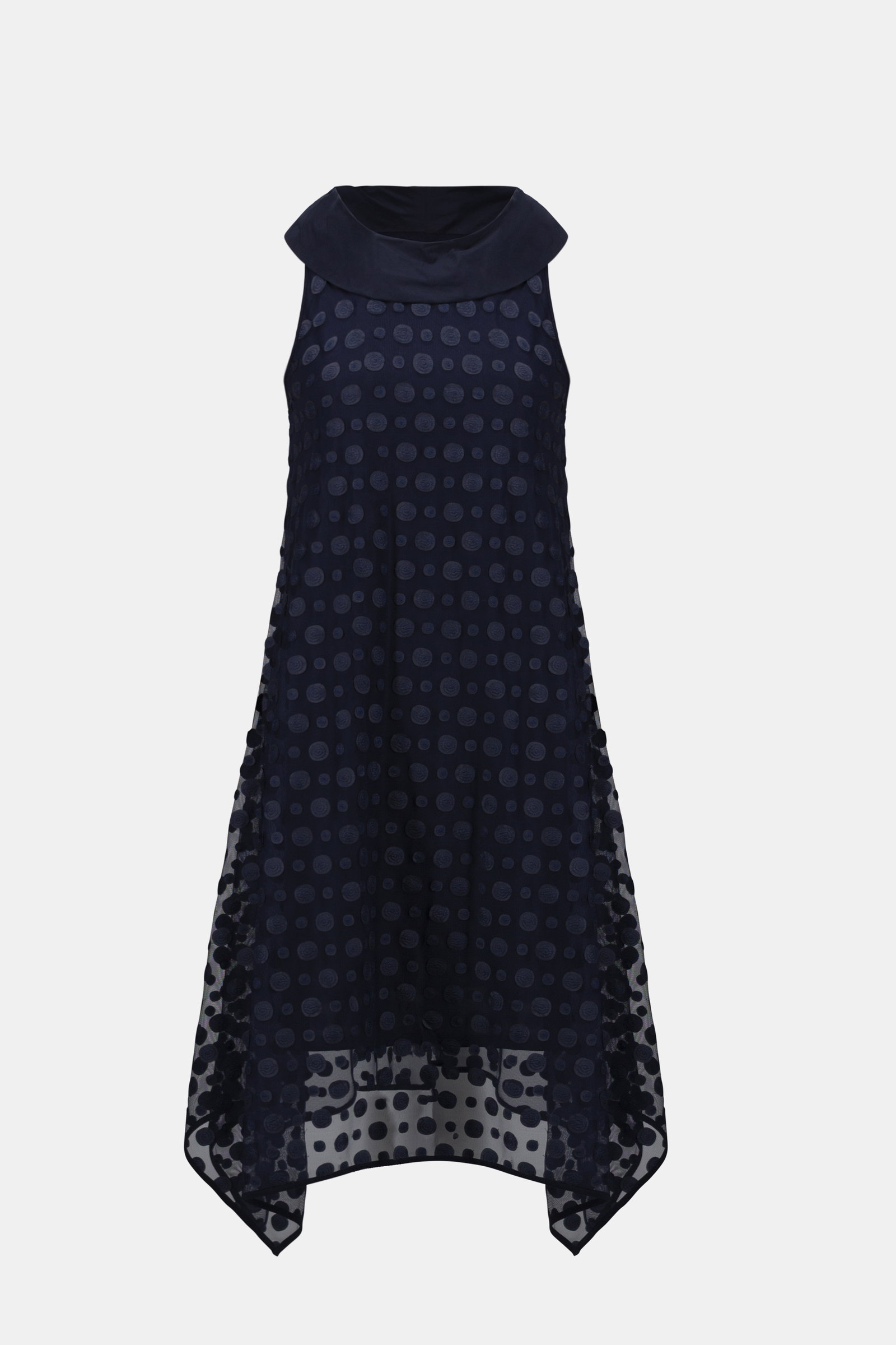 Joseph Ribkoff Mesh-Kleid mit Tupfenstruktur in Dunkelblau #4