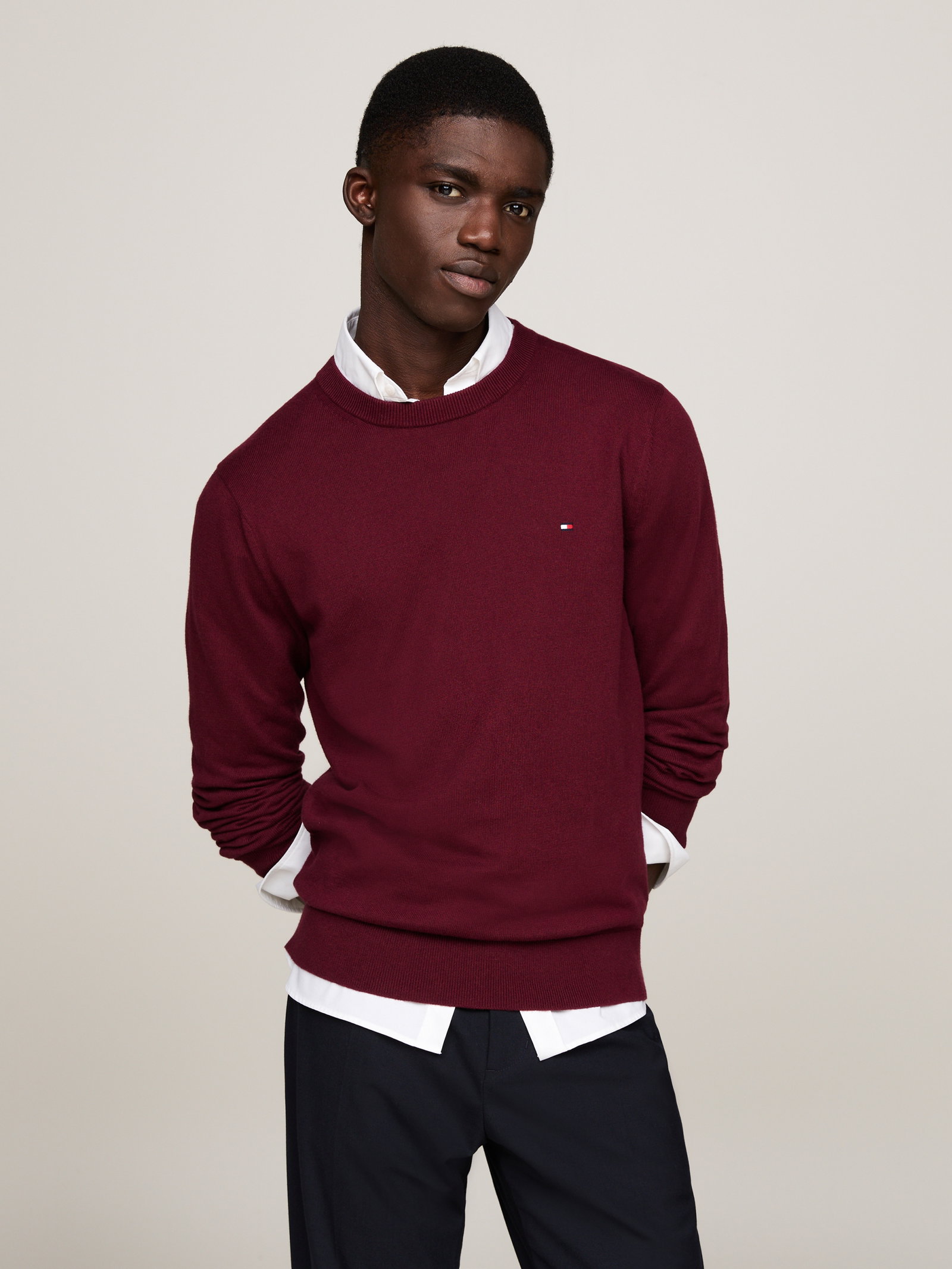 PIMA ORG CTN CASHMERE CREW NECK, PURPLE #10