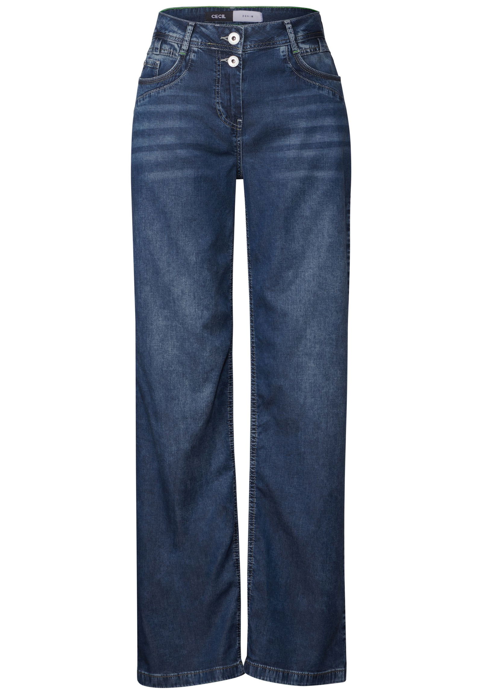 adb94ce6edc360c4e1b8a4001211ae67 CECIL |  CECIL Schlaghose  | 33/30 | mid blue used wash