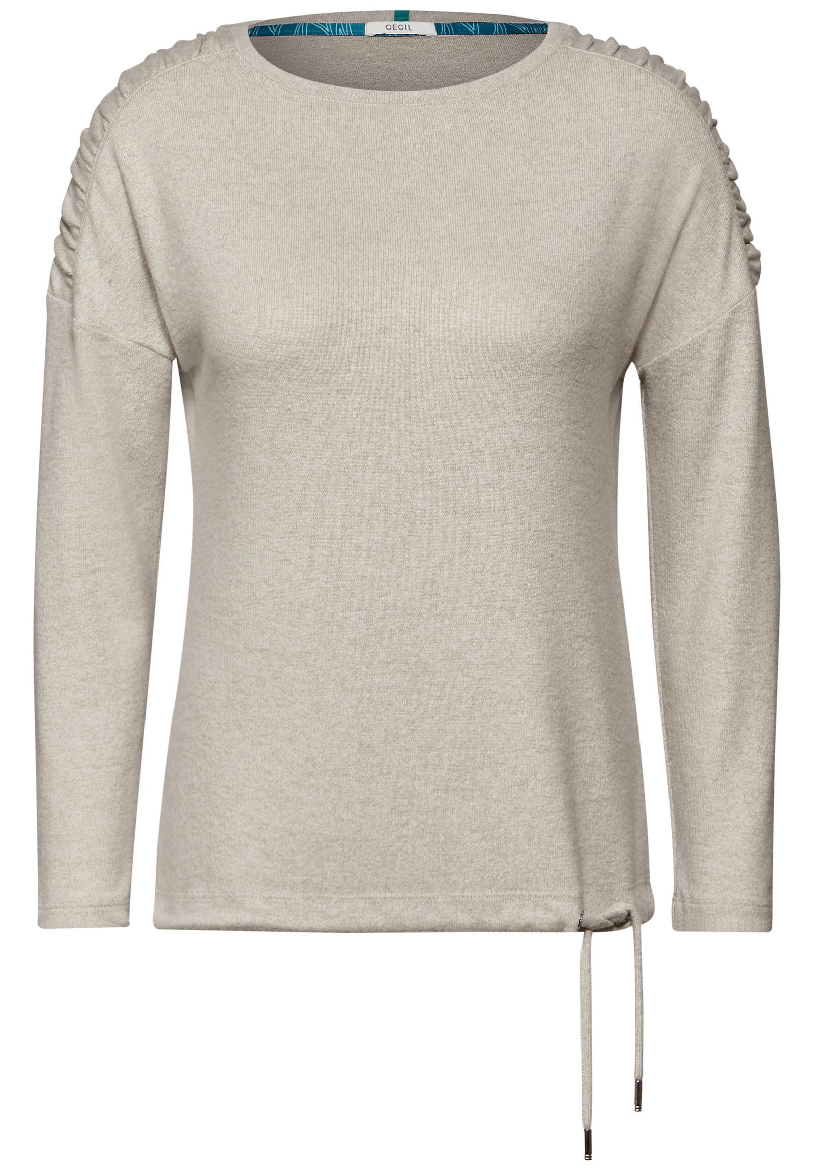 9b95e8bd3232f17b131761147bda1a8e  |  Solid Cosy Gathered T-Shirt, aventurine green melange | S