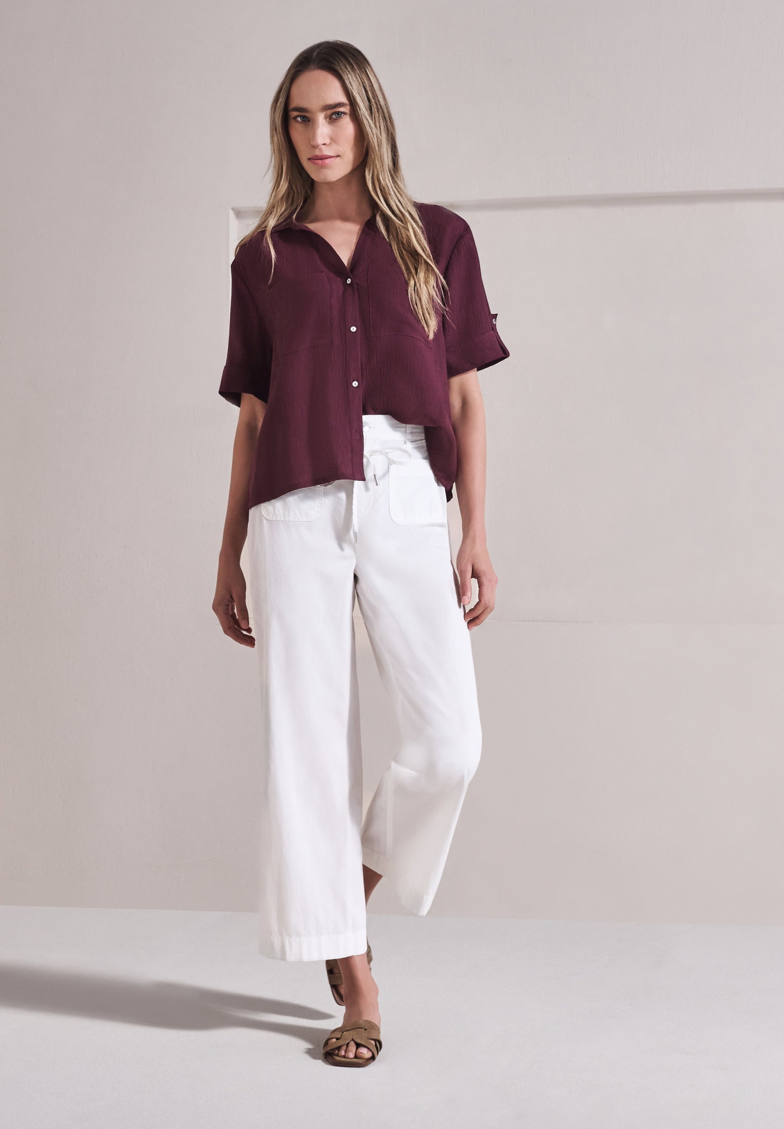 LTD QR Buttoned shirtcollar bl, rustic rouge #5