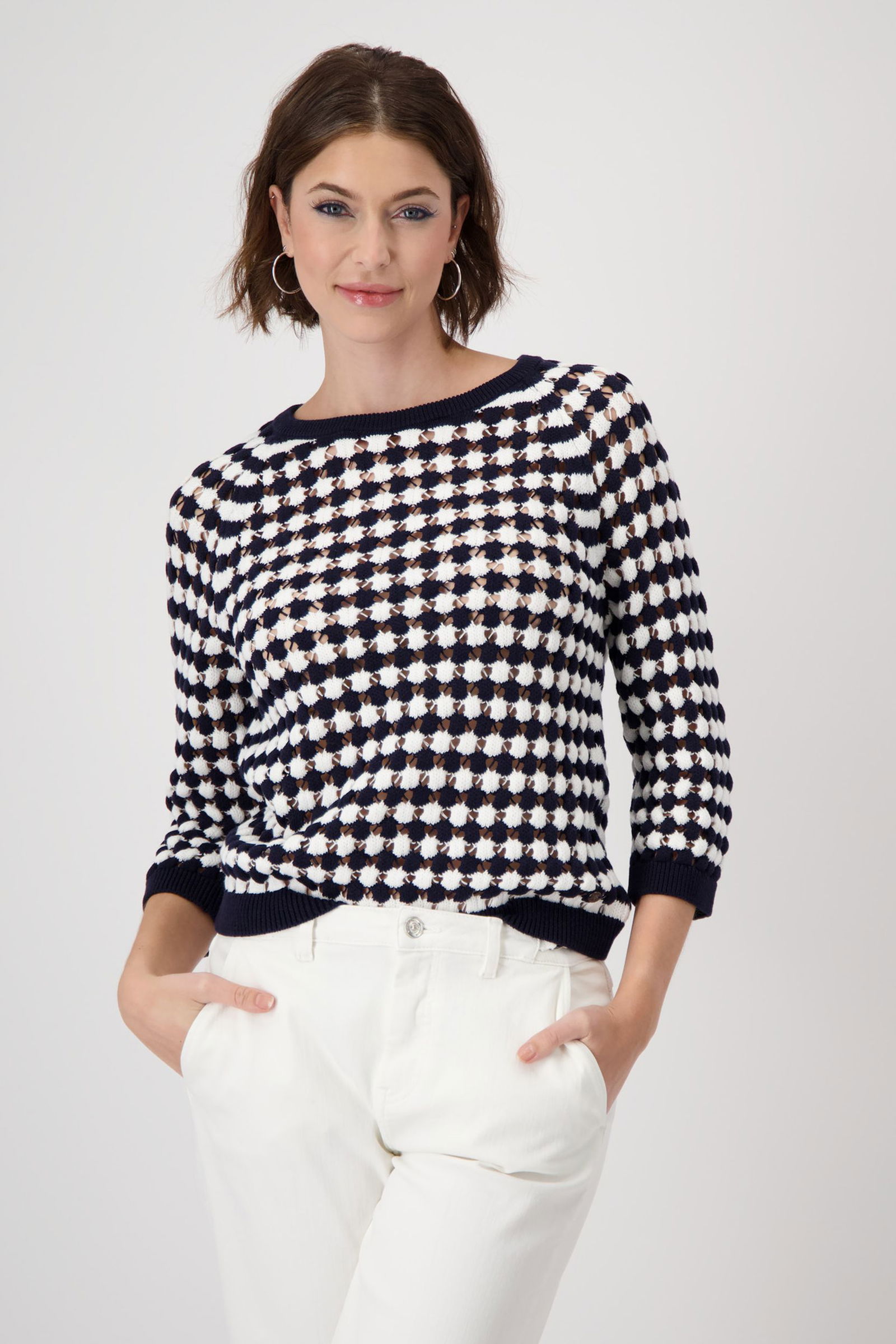 Monari | Monari Pullover | 40 | deep ocean ringel
