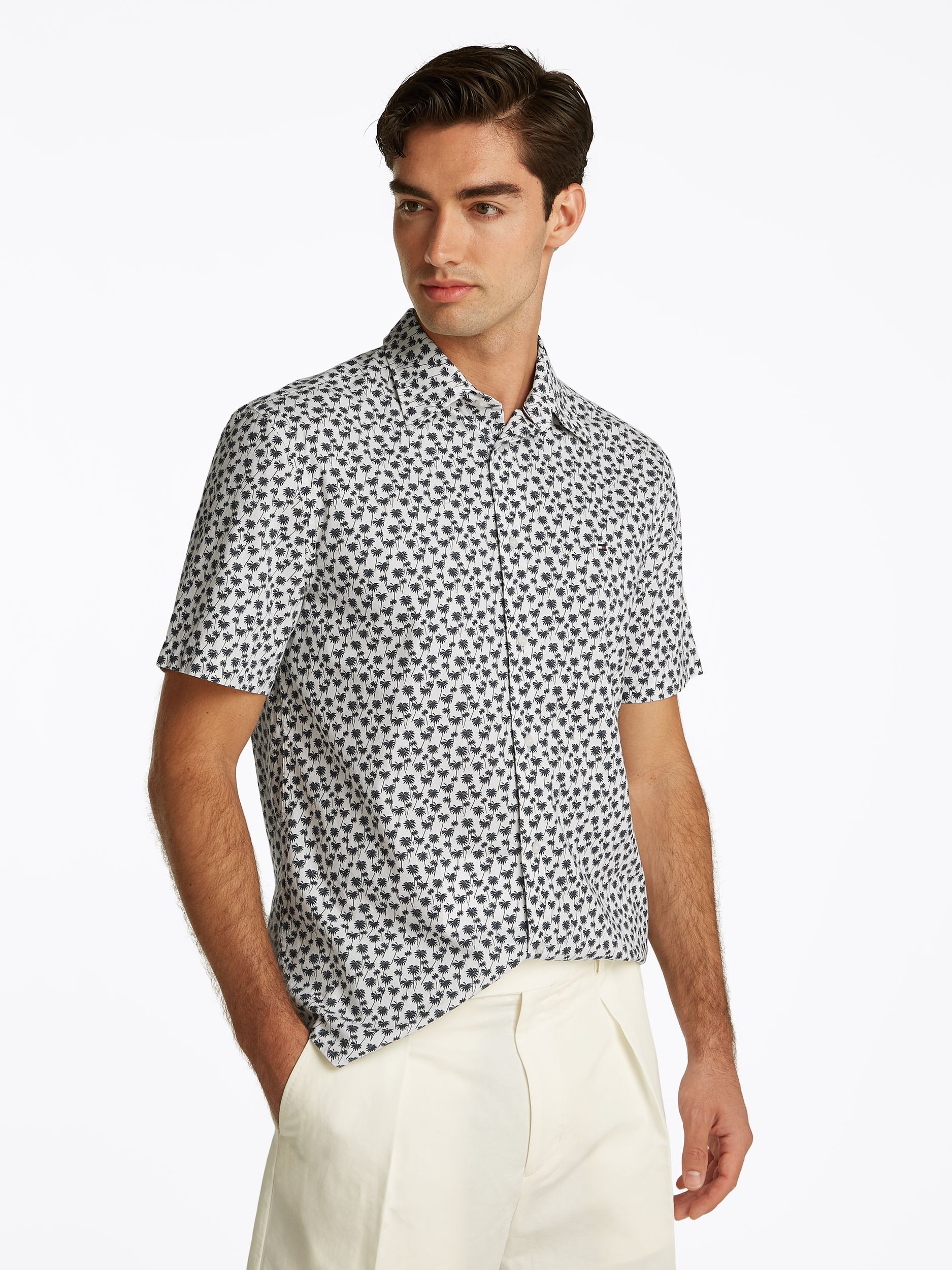 Tommy Hilfiger |  Tommy Hilfiger Hemd Regular Fit  | M | optic white / carbon navy