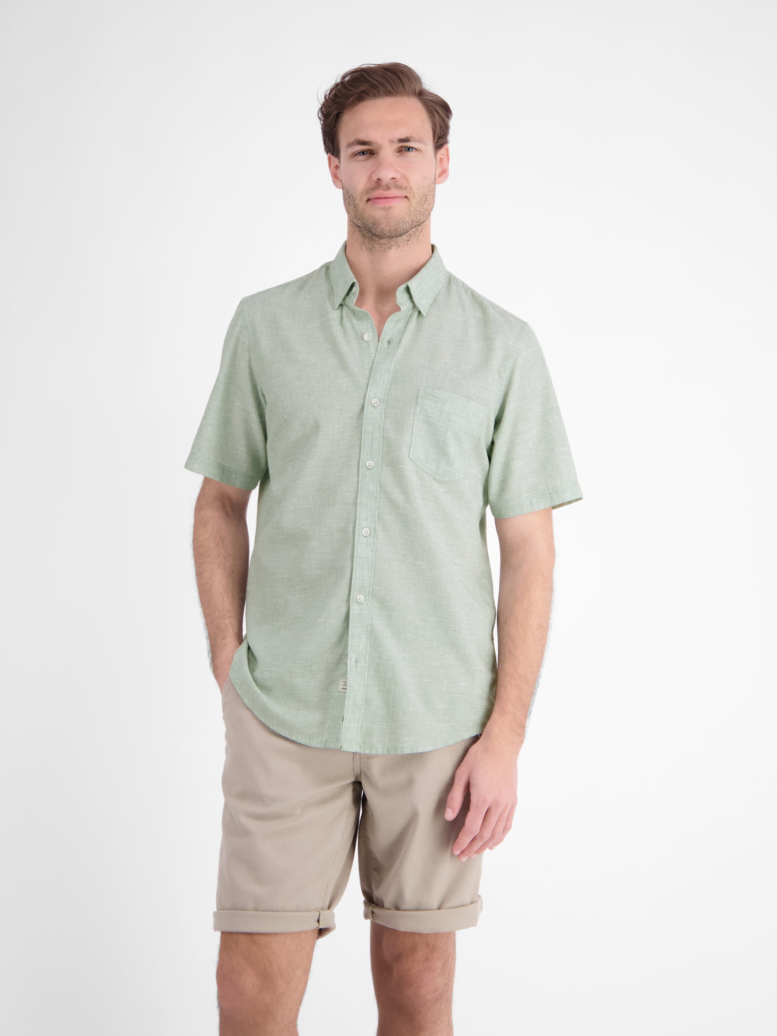 HEMD 1/2 ARM, BAY GREEN #3