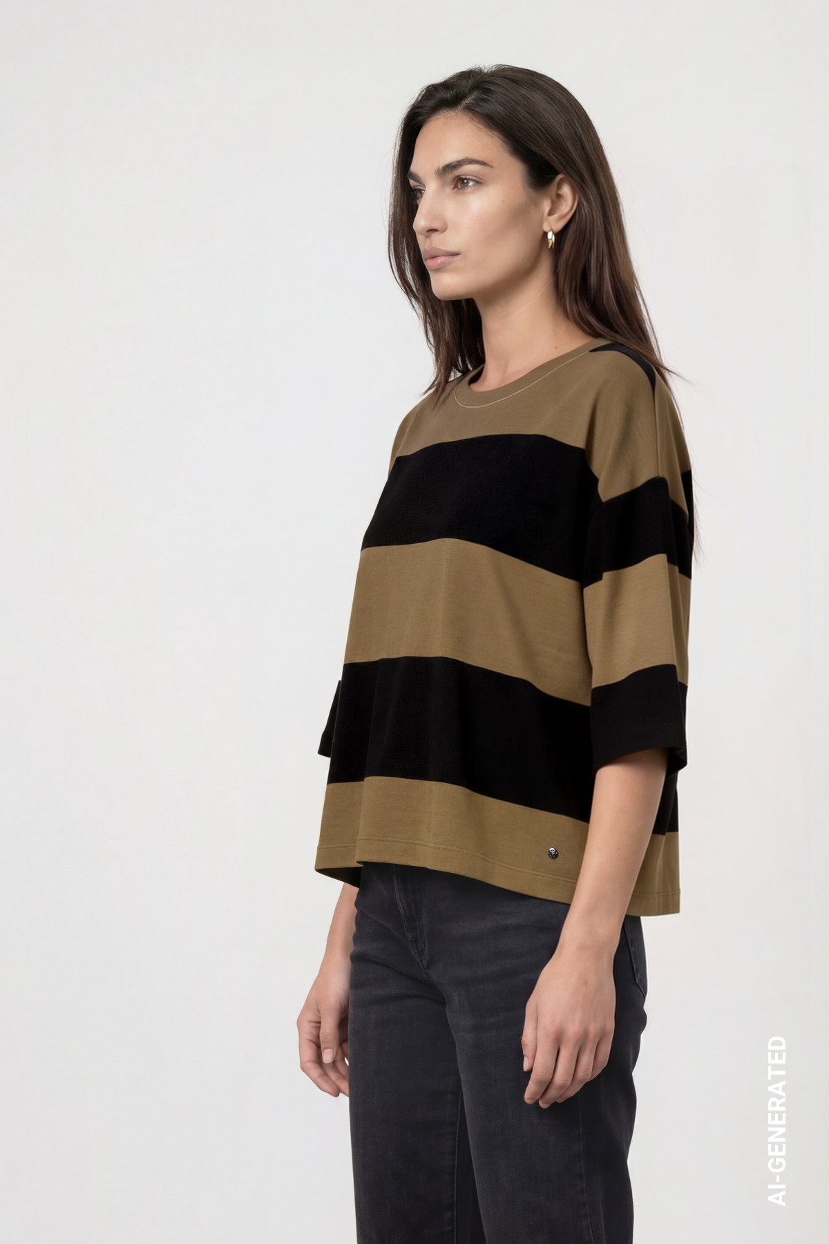 Sweatshirt, schwarz ringel #3