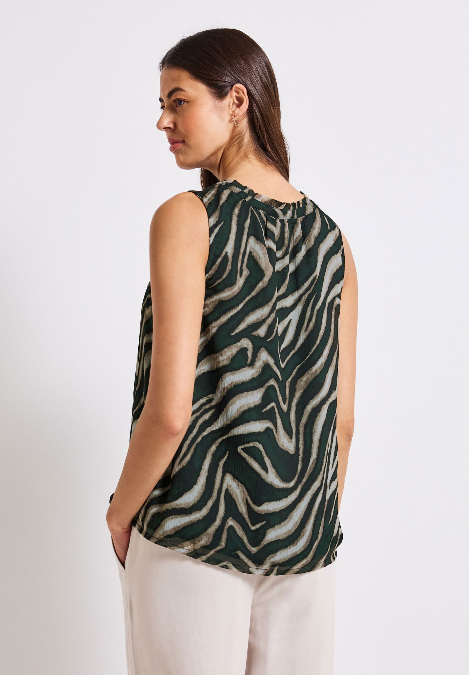  |  Chiffon Blusentop mit Print | 42