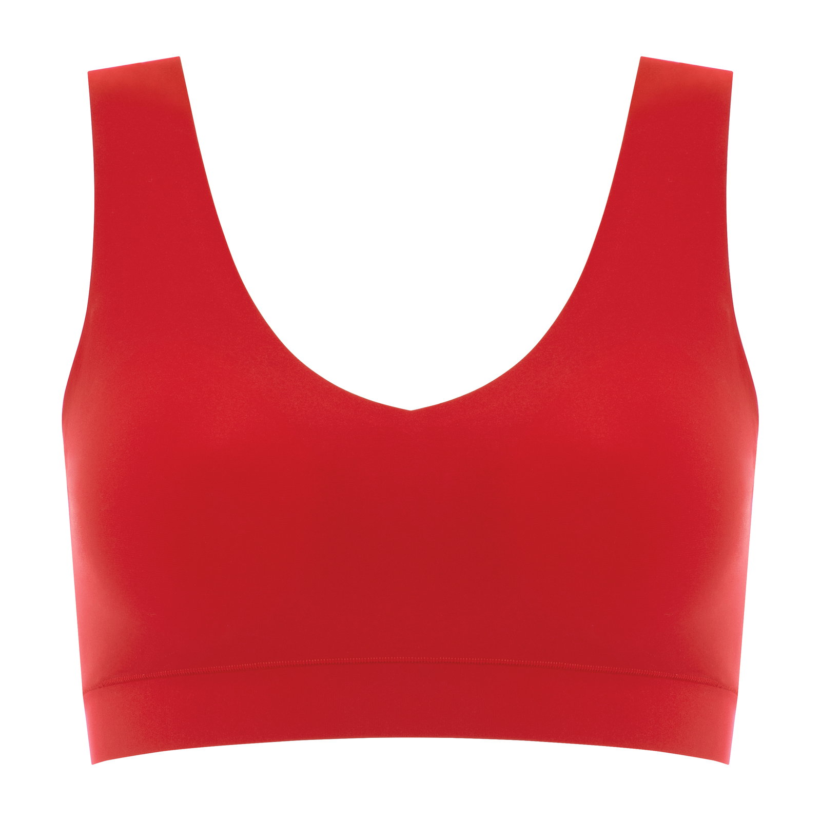 SOFTSTRETCH UW BH B. LOS PADDED V NECK, COQUELICOT #1