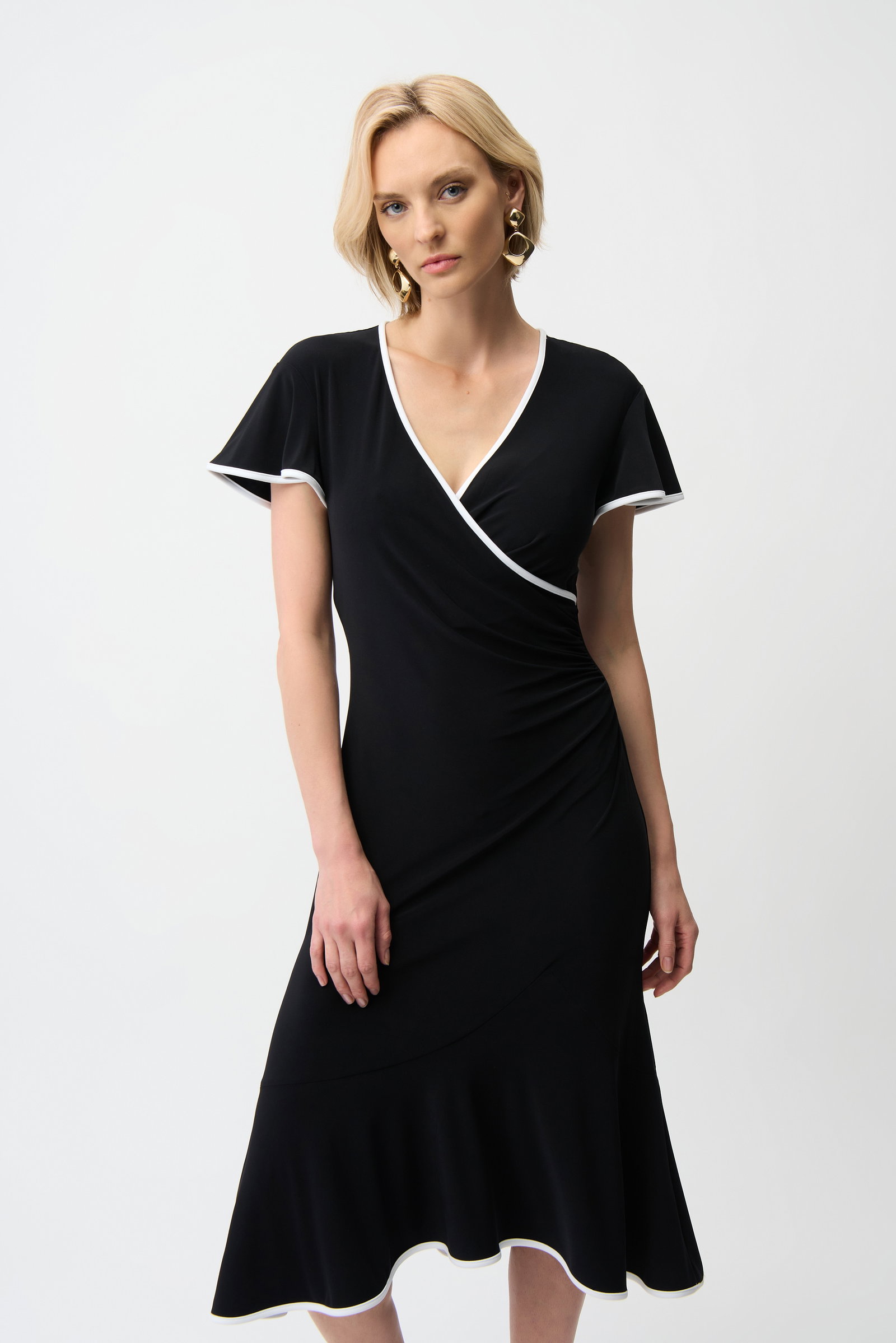 Joseph Ribkoff  Wickelkleid aus feinem Jersey mit kontrastierendem Besatz #1