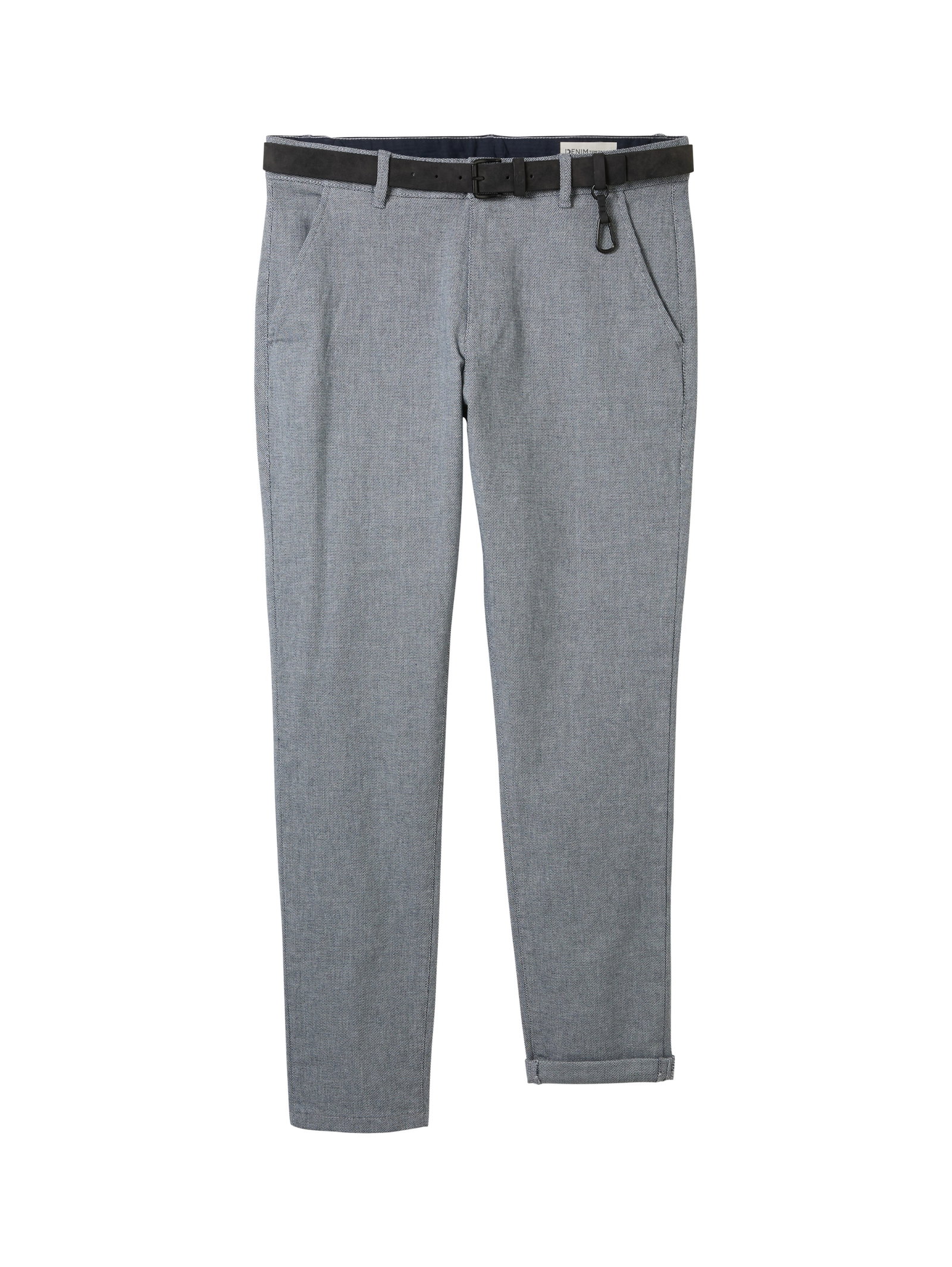 structured straight chino, white navy dobby yarn dye #1