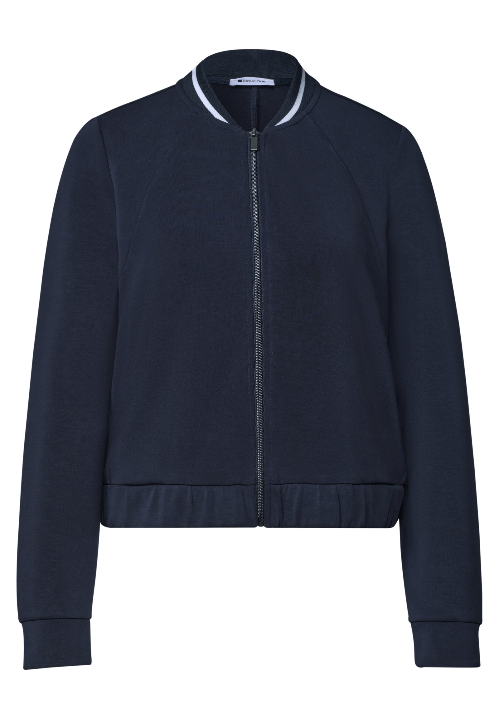 LTD QR silk look jacket w.kick, darkest blue #1