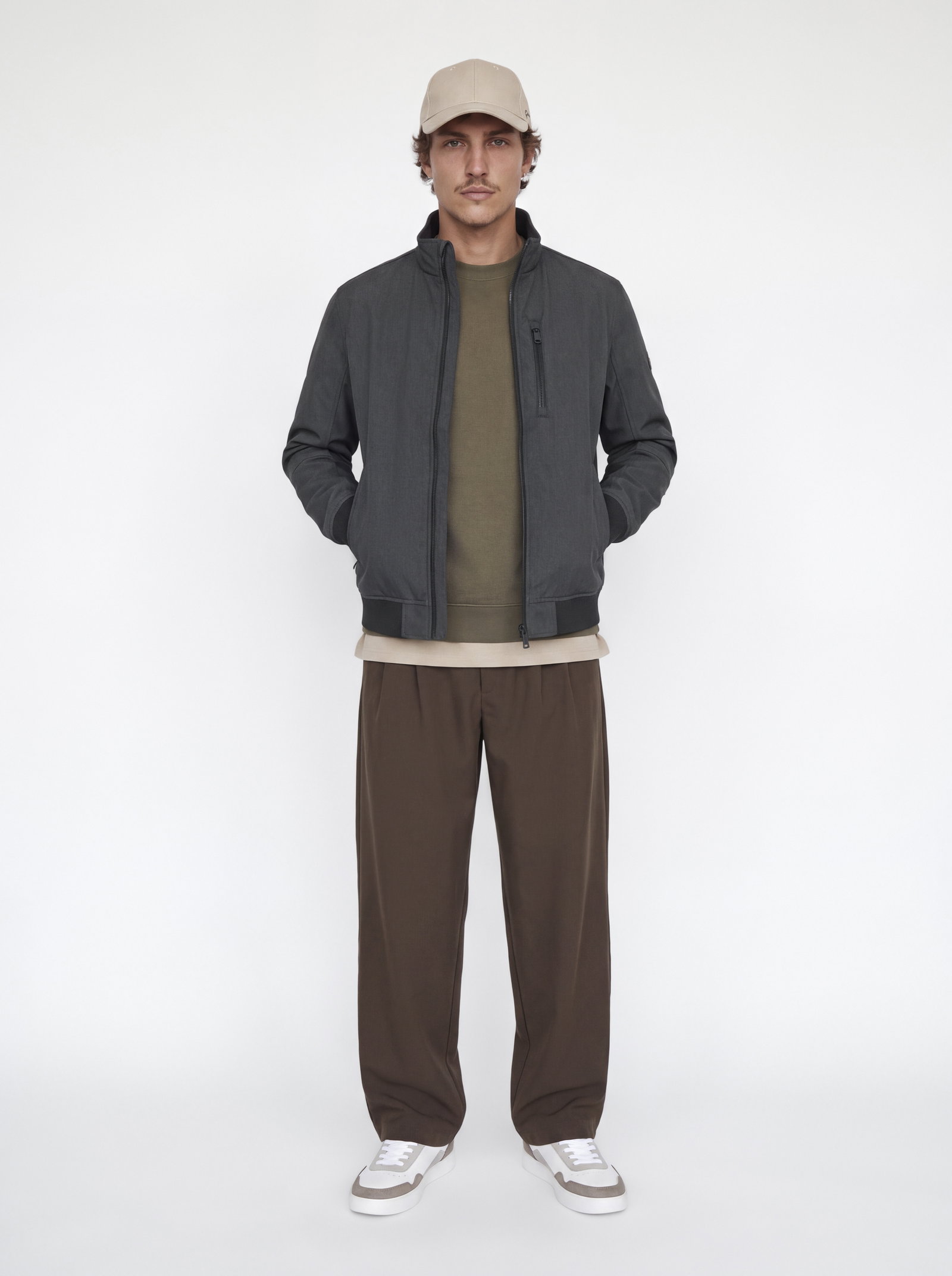 JJELIAM SOFTSHELL BOMBER NOOS, Dark Grey Melange #7