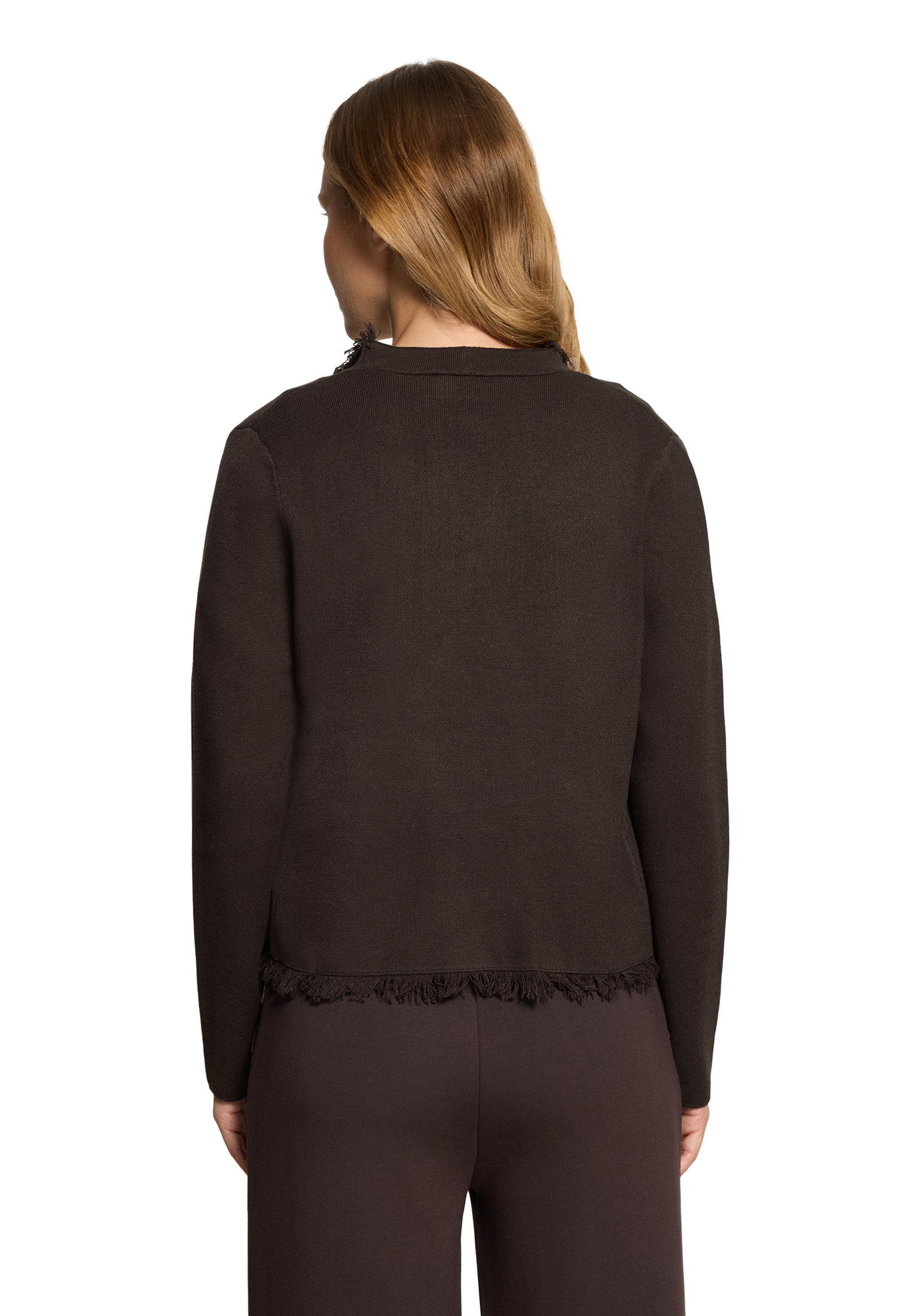 Strickjacke Kurz 1/1 Arm, Black Coffee #4