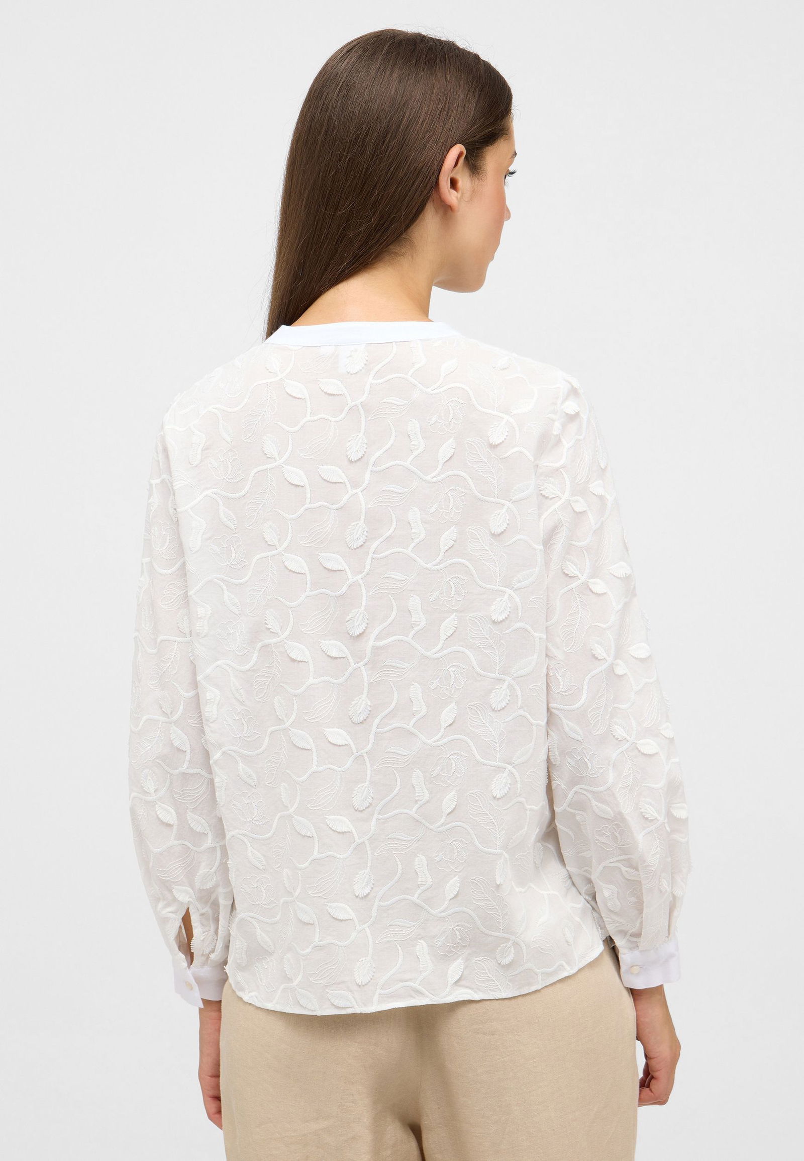 Eterna |  Eterna Druckbluse  | 40 | weiß