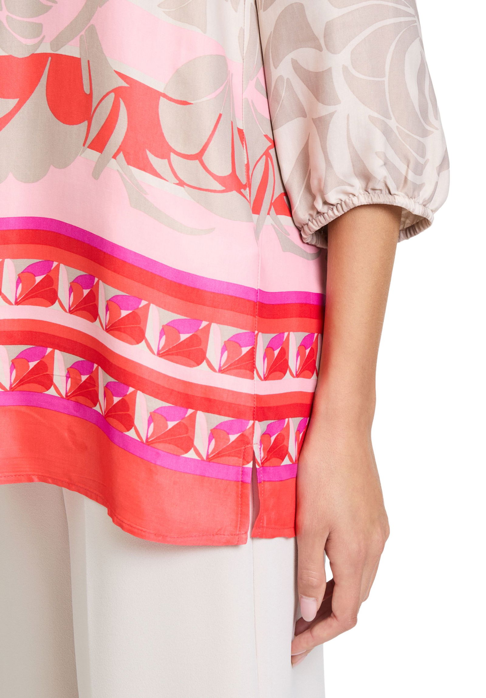 Betty Barclay |  Betty Barclay Druckbluse  | 48 | taupe/rot