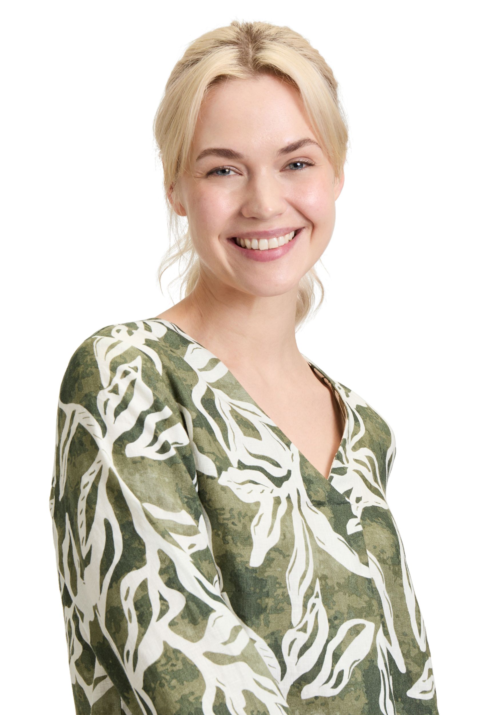  |  Kleid Kurz, Cream/Green | 42 | cream/green