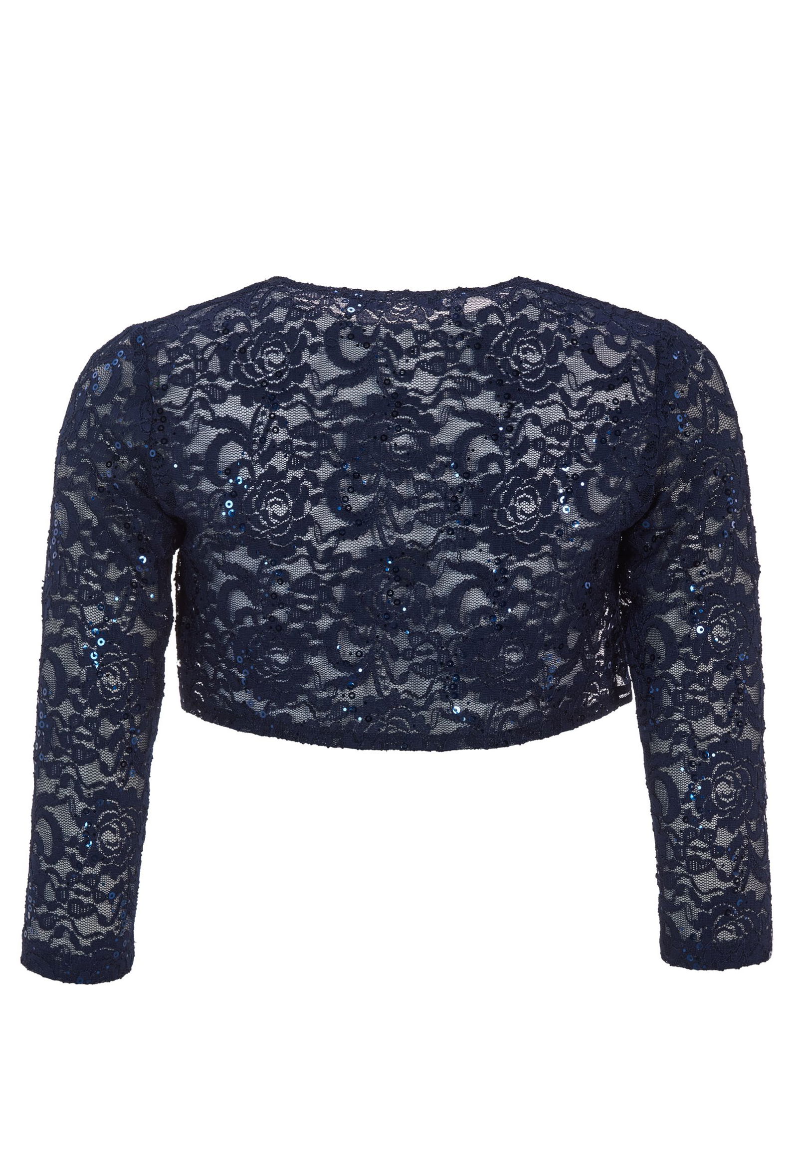 |  Bolero aus Spitze mit Bogenkante, navy | 32 | navy
