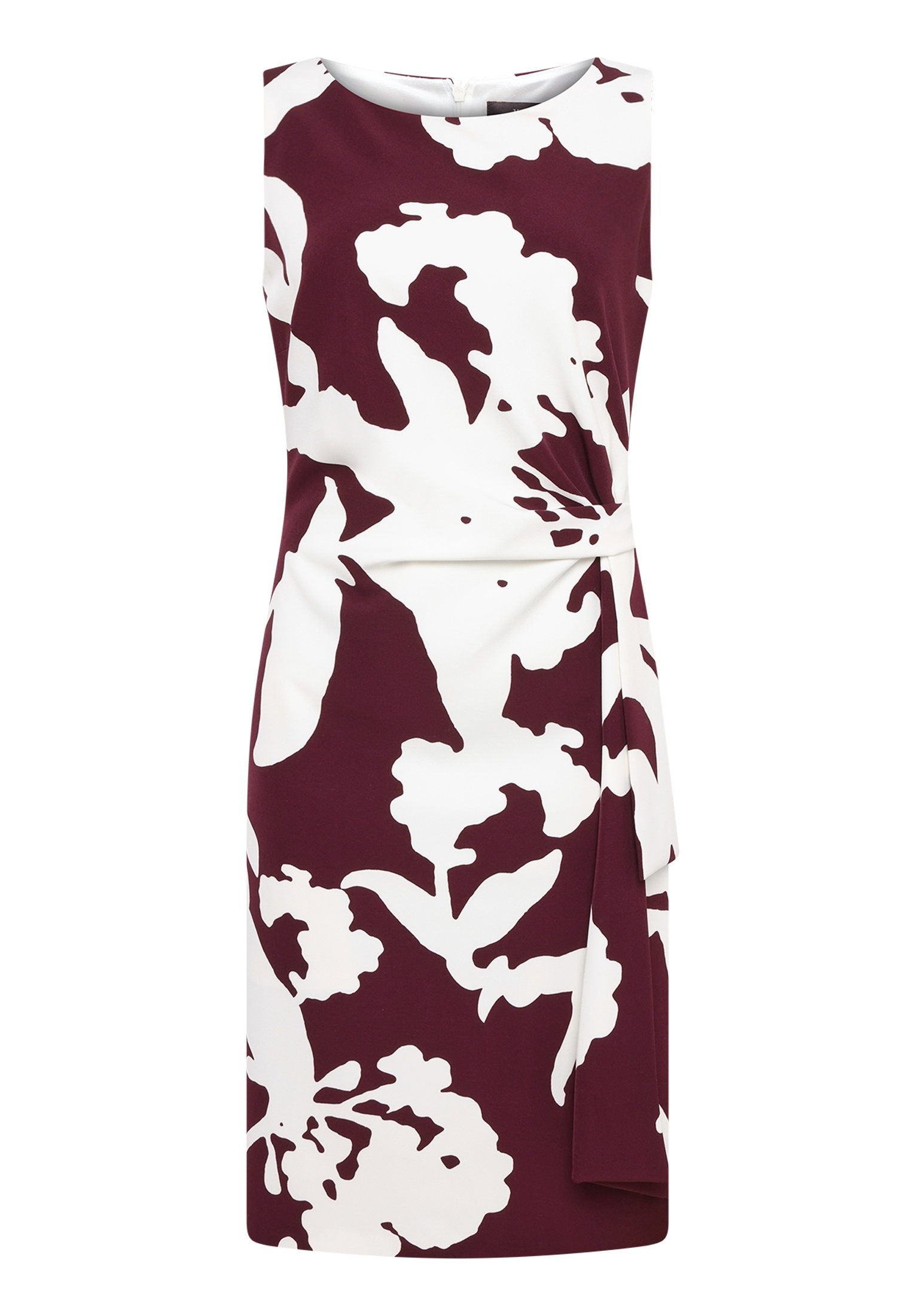 Kleid Kurz ohne Arm, Dark Red/White #1