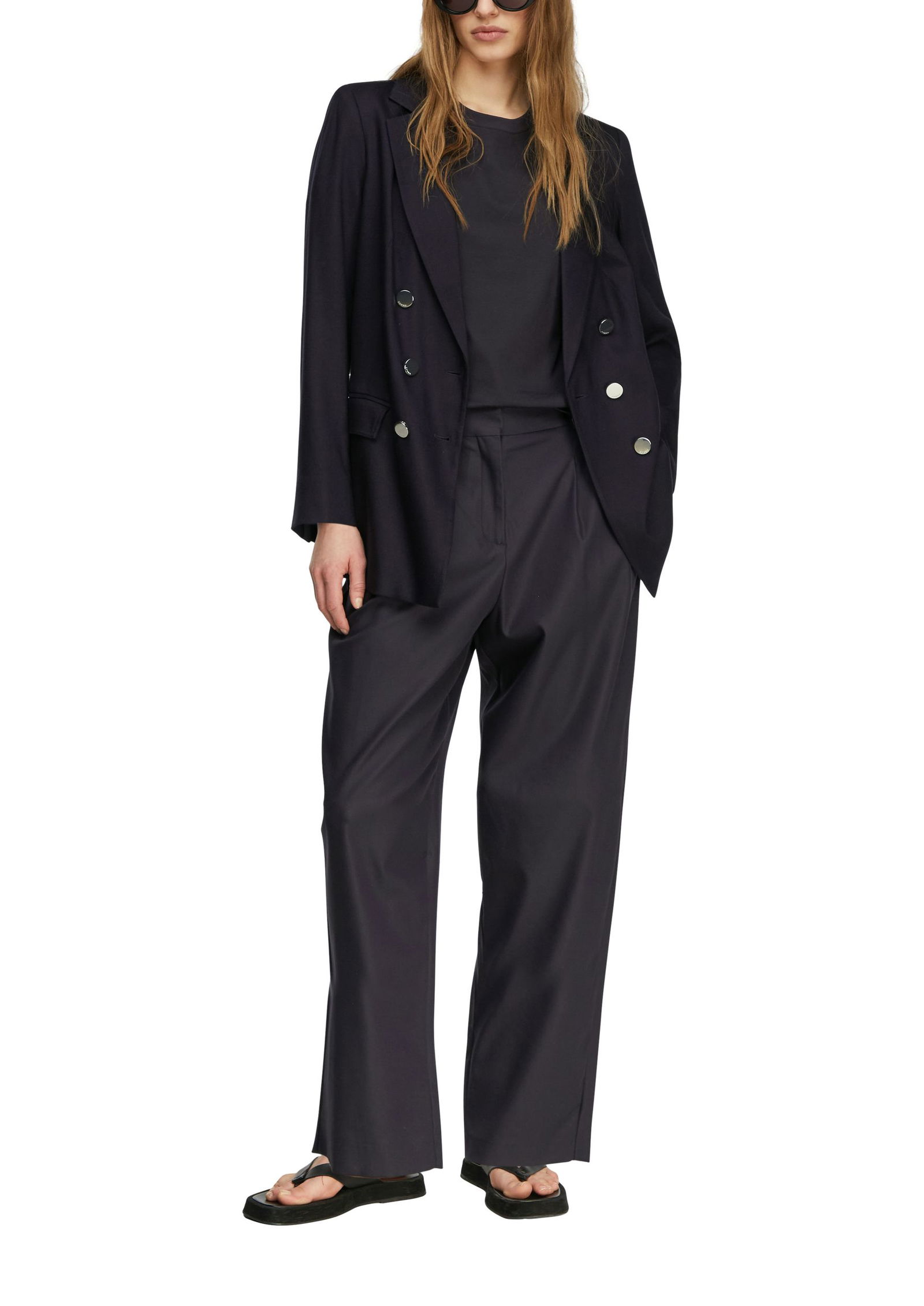 Comma |  Comma Schmale Hose  | 36 | blau