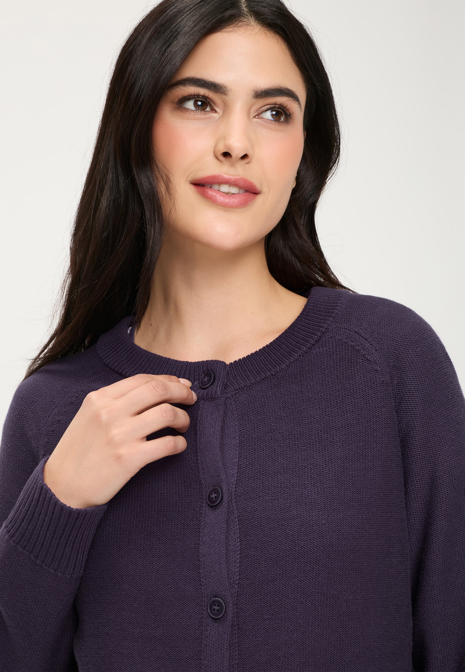 Cardigan Long Sleeves, Plum #4