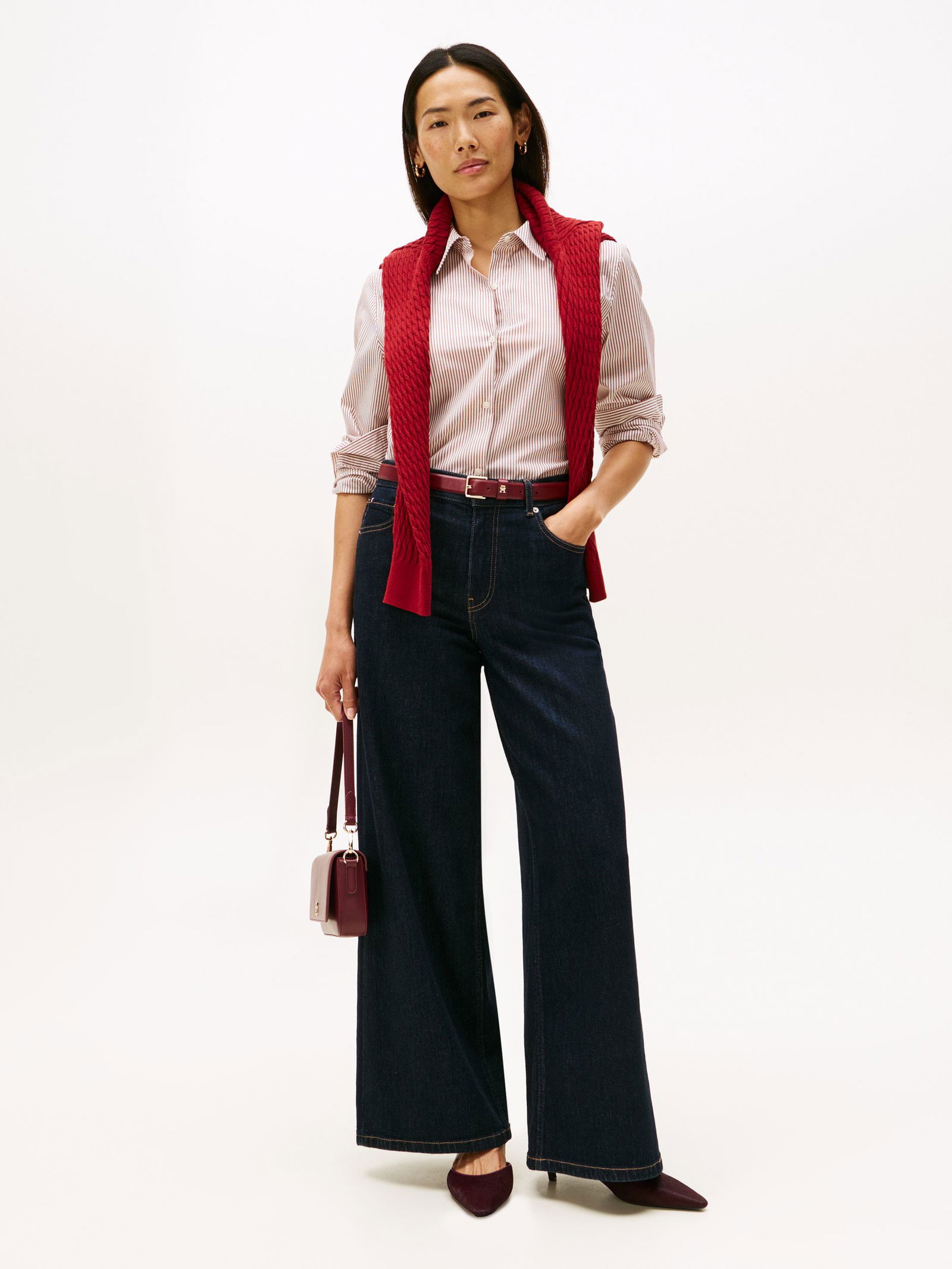 Tommy Hilfiger | Tommy Hilfiger Druckbluse | 38 | hugh stp/ regatta red
