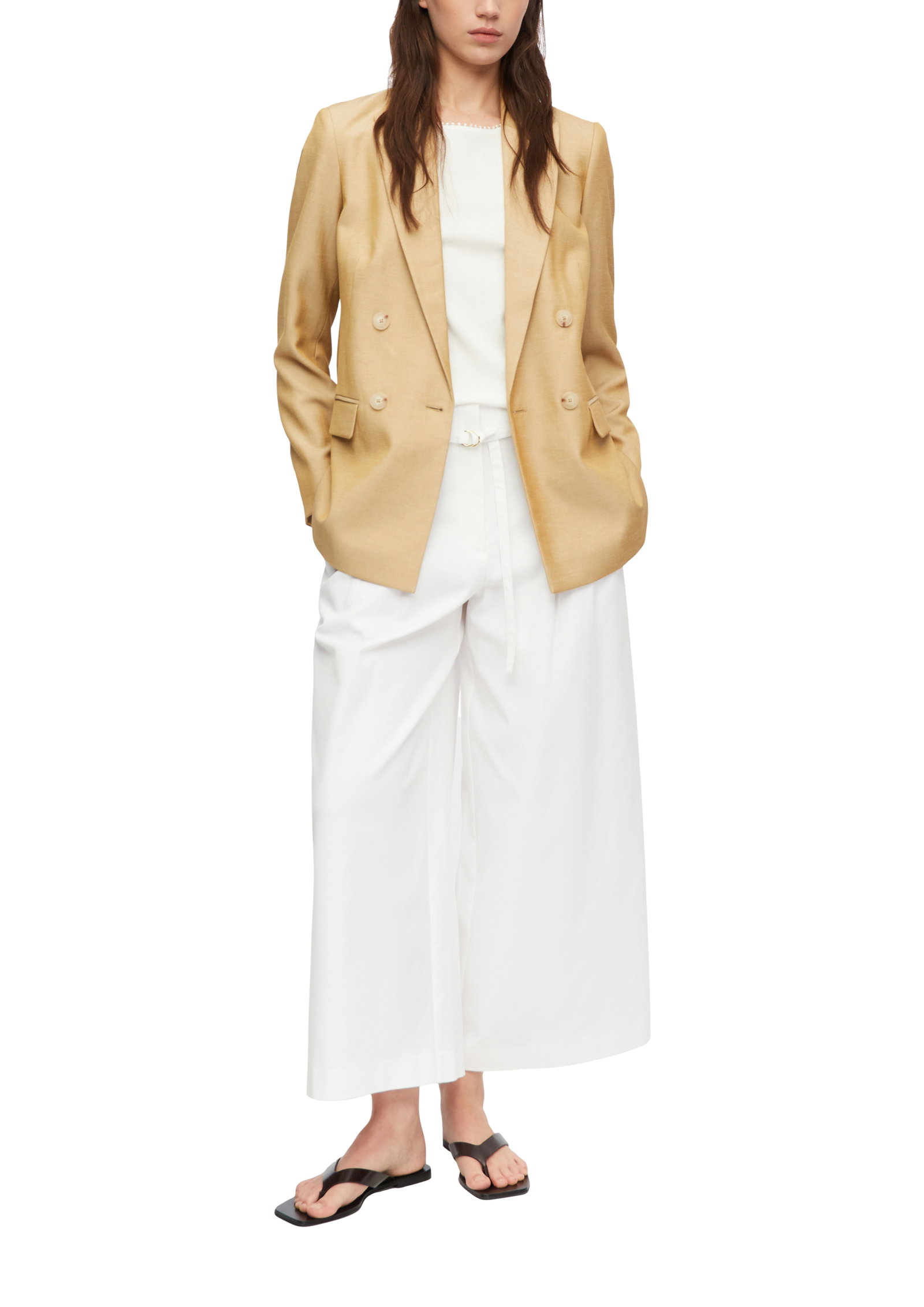 Comma Wide-Leg-Hose mit Bundfalten #5