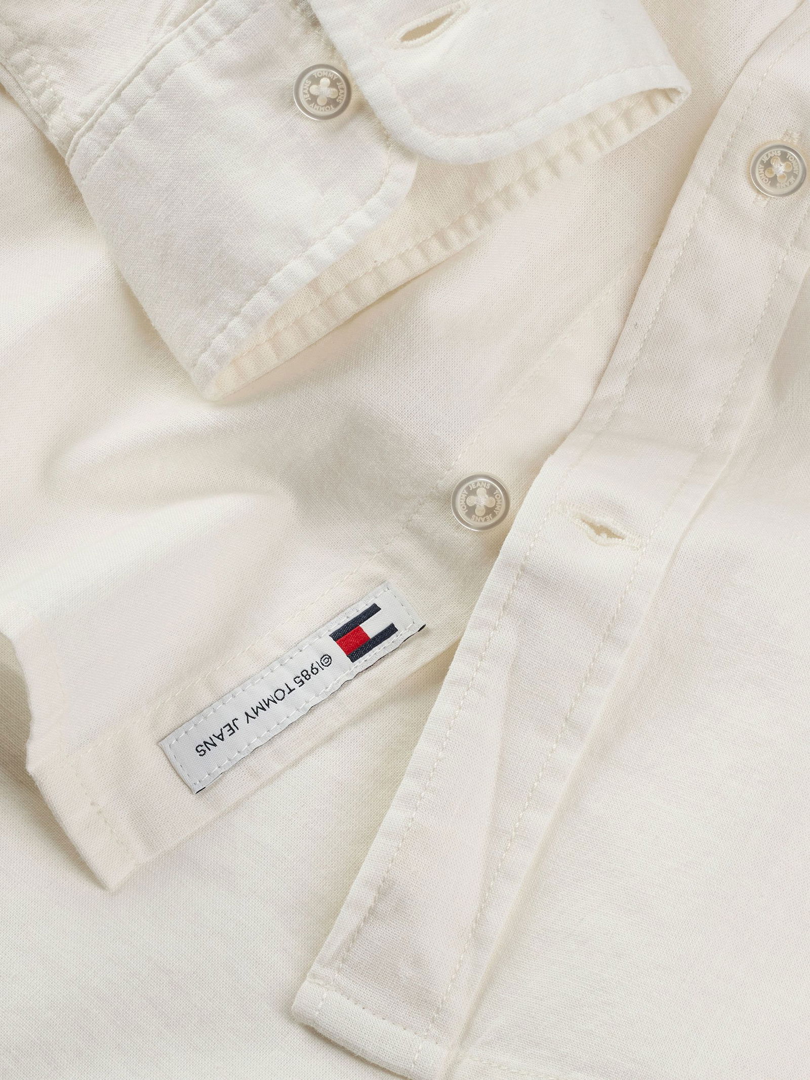 Tommy Jeans |  Tommy Jeans Hemd Super Slim Fit  | L | ecru
