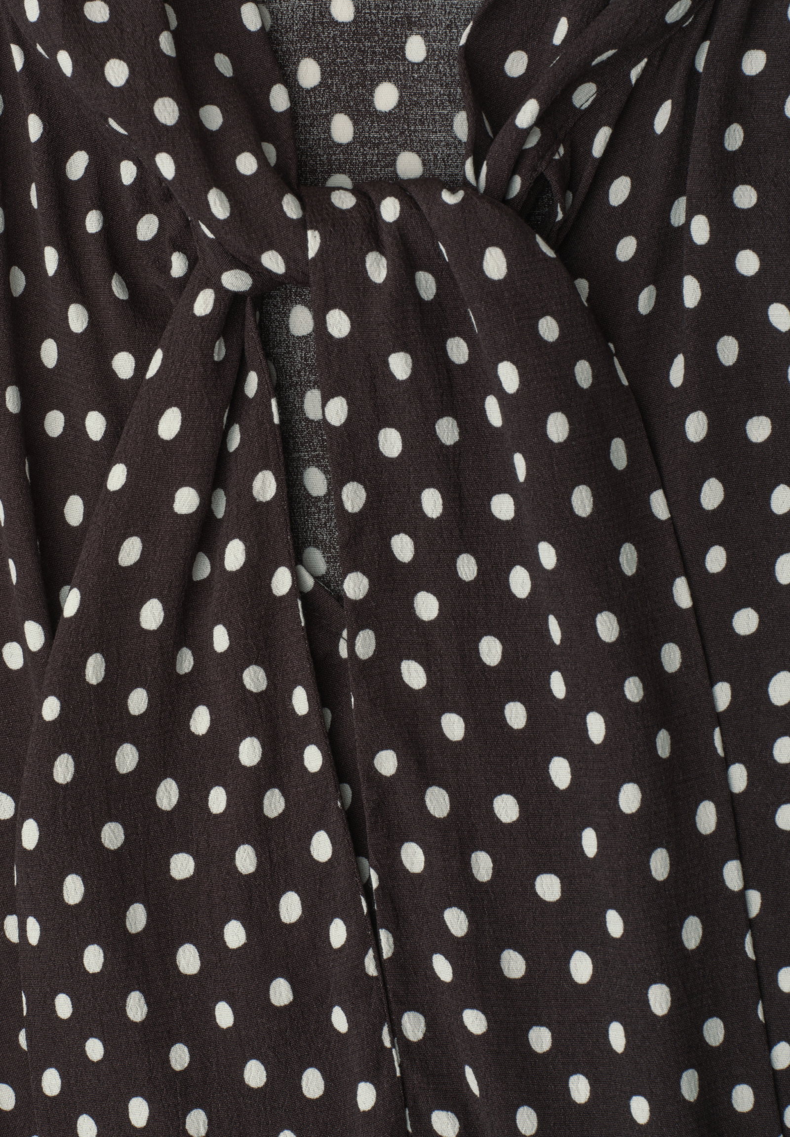 Printed blouse w tie detail, black coffee #2