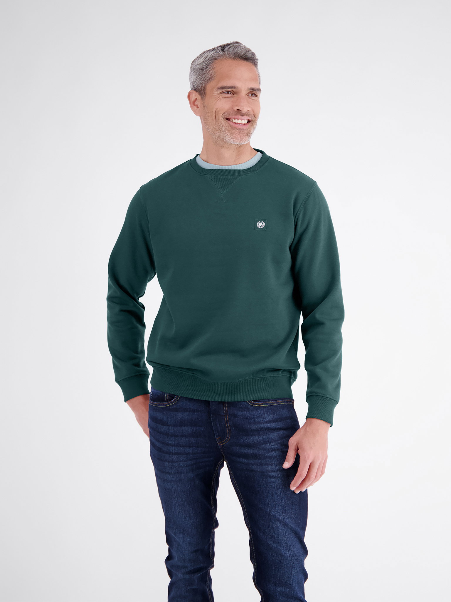 SWEATSHIRT/TROYER/RH/V-NE, CEDAR GREEN #3