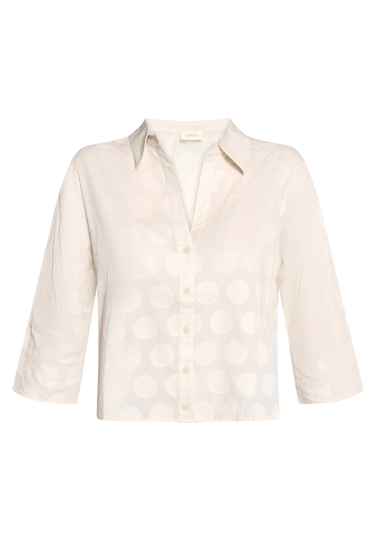 Bluse Kurz 3/4 Arm, Silky Beige #1