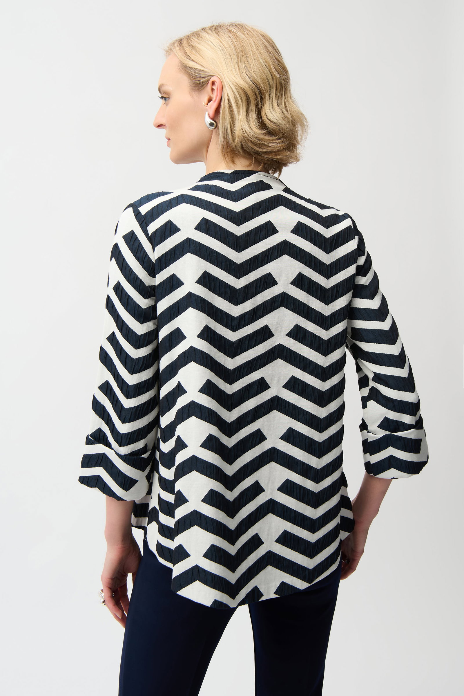 Joseph Ribkoff Trapez-Jacke aus Jacquard mit geometrischem Print #2
