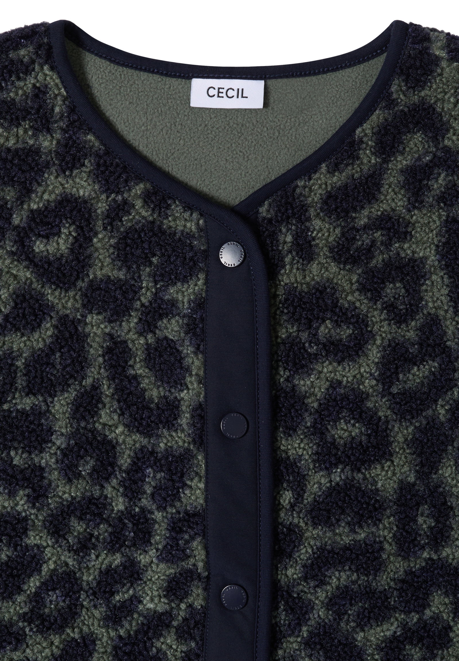 TOS AOP Matmix Teddy Vest, dried olive green #2