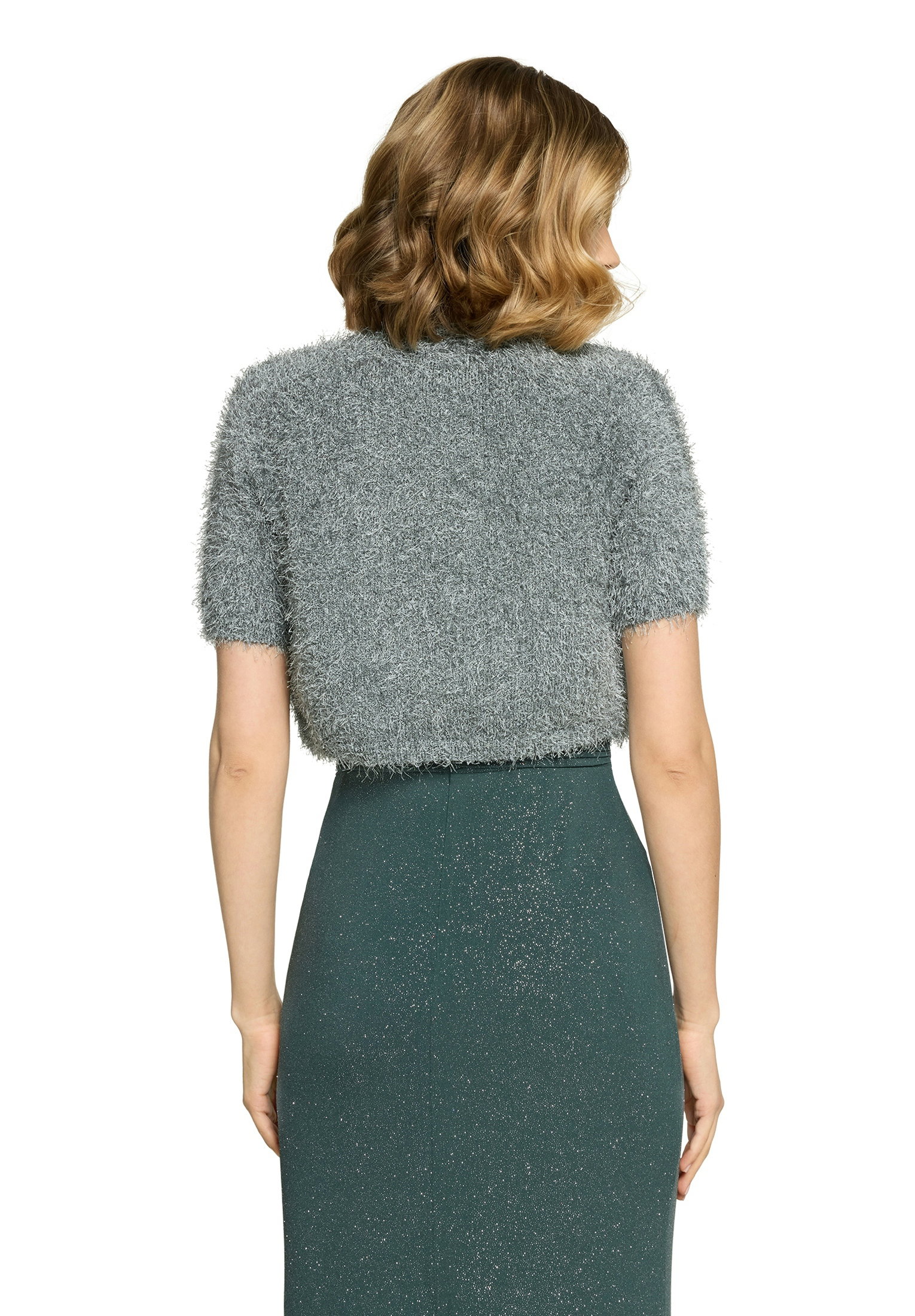 Strickjacke Kurz 1/2 Arm, Smoky Salvia #4