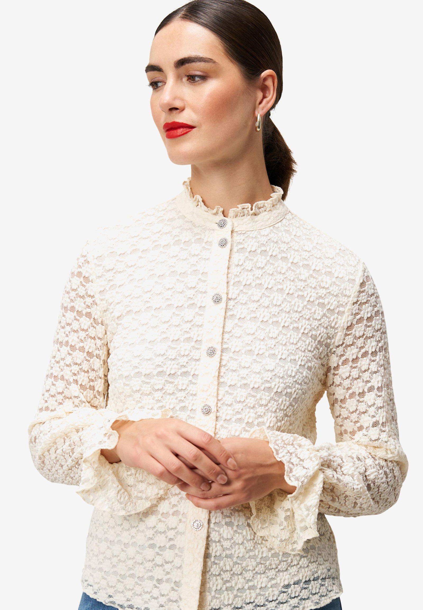 Zero |  Zero Druckbluse  | 36 | eggnog