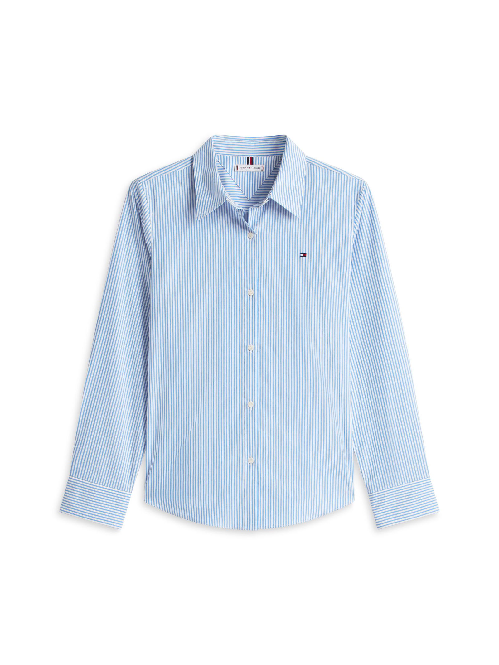 Tommy Hilfiger |  Tommy Hilfiger Druckbluse  | 40 | breton stp / breezy blue white