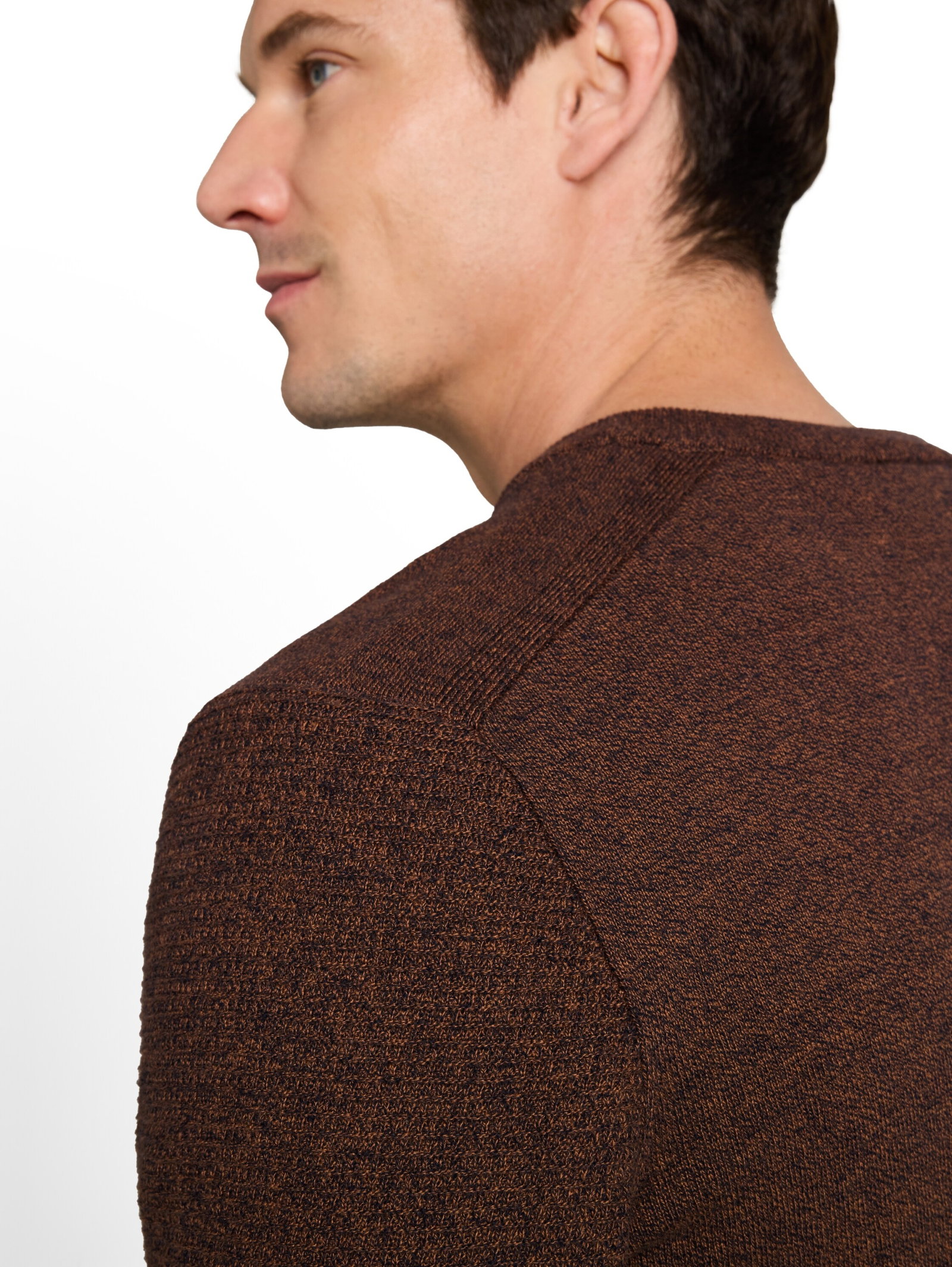 mouline structured crew neck k, mouline camel navy #9