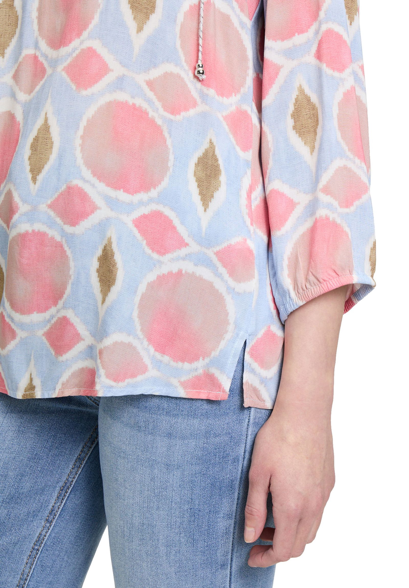 Cartoon |  Cartoon Druckbluse  | 40 | rosé/blue