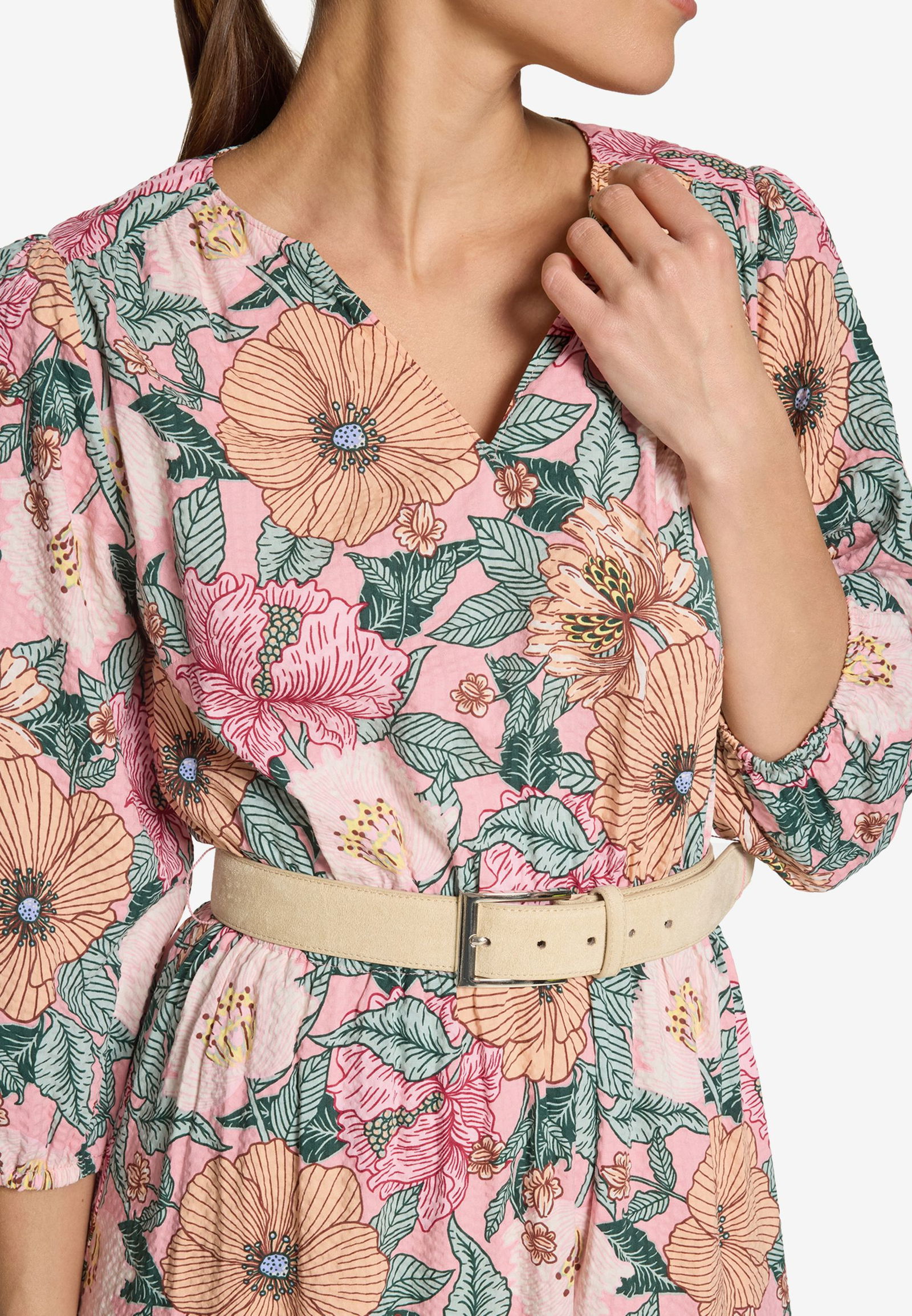 Zero |  Zero Freizeitkleid  | 34 | rosé/green