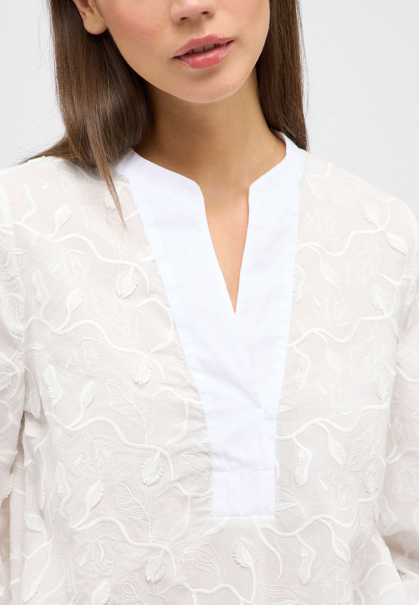 Eterna |  Eterna Druckbluse  | 40 | weiß