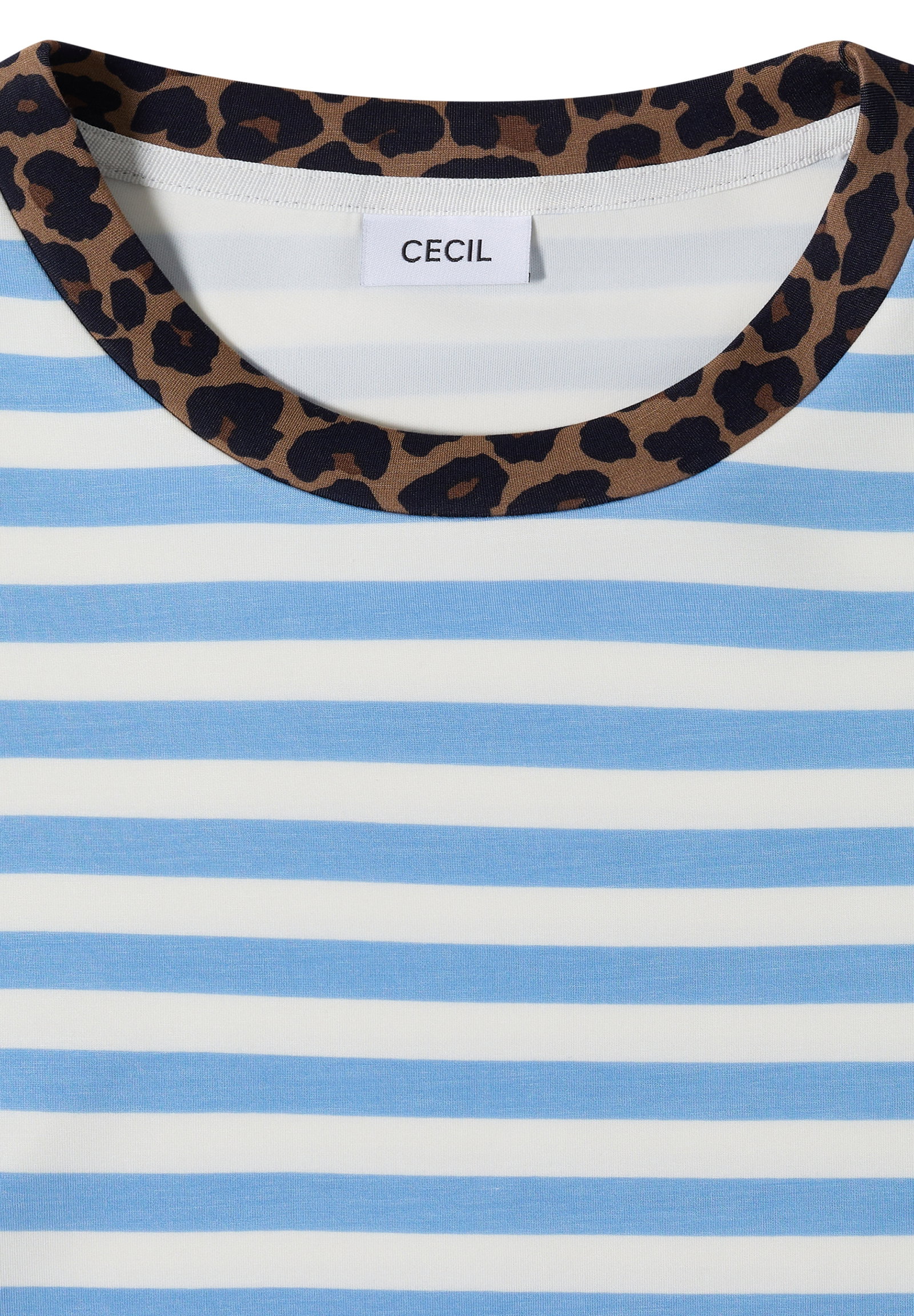 TOS Striped Soft Modal Shirt, easy blue #2