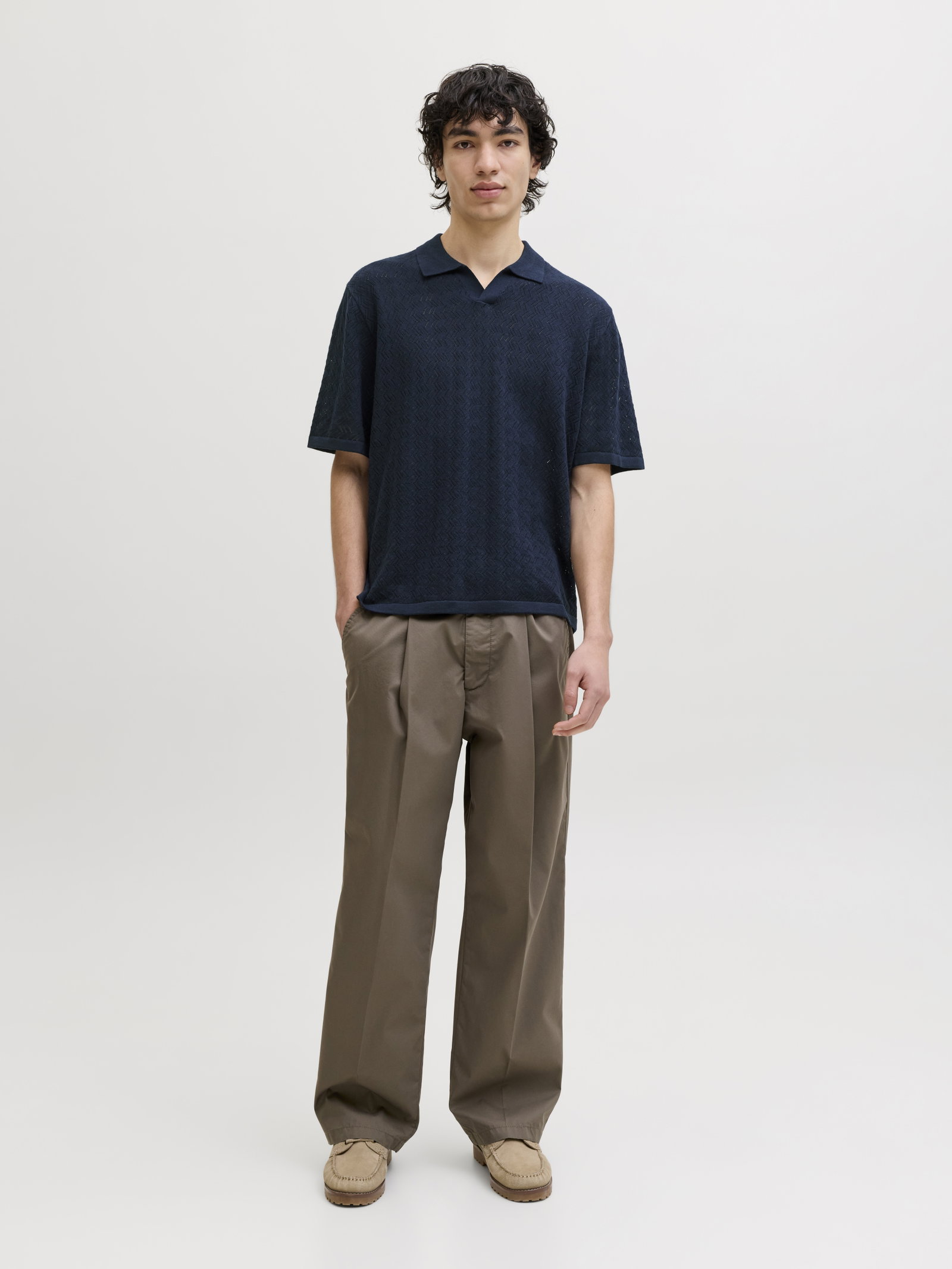 JORTYLER KNIT SS SPLIT NECK POLO SN, Sky Captain #4