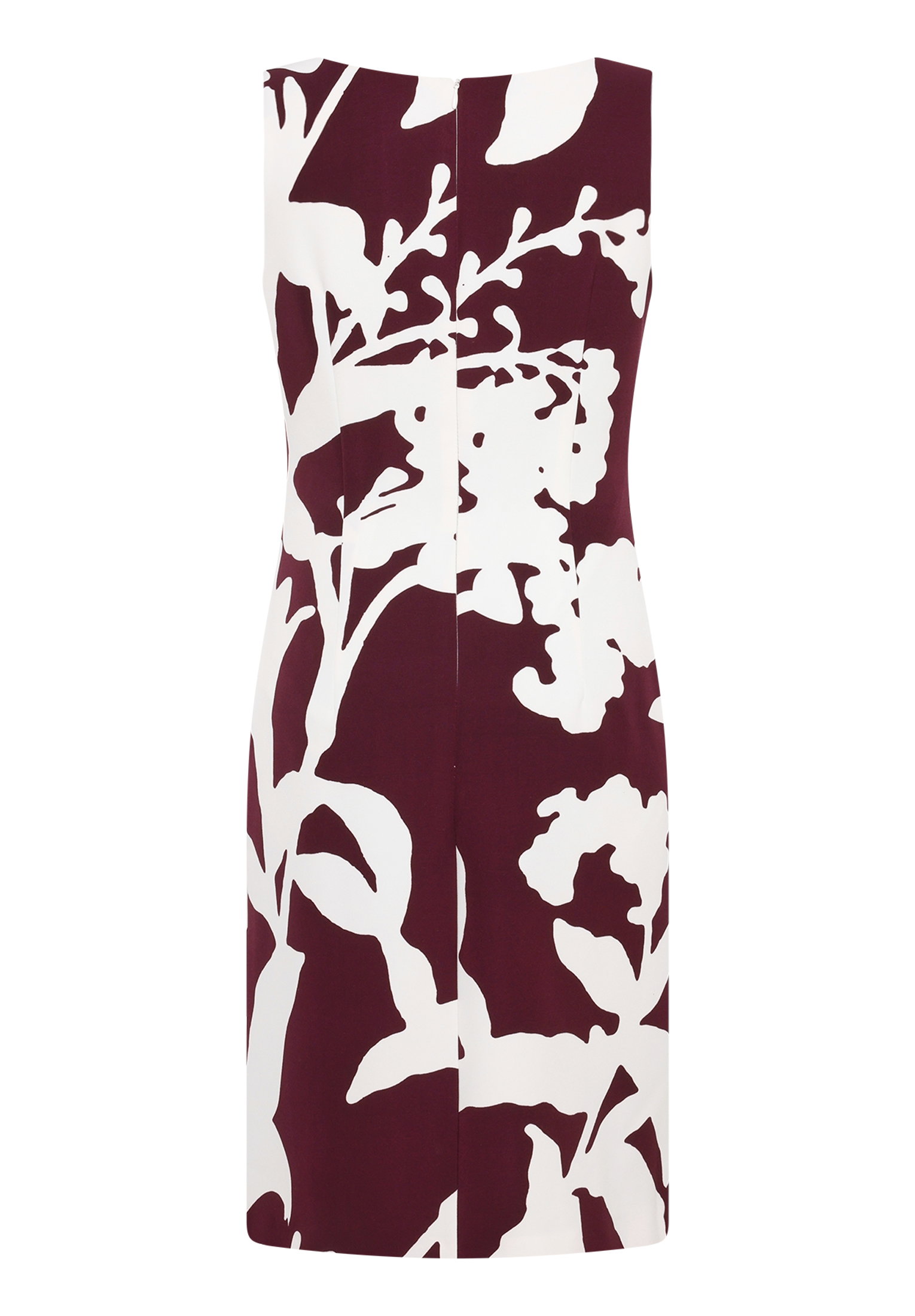 Kleid Kurz ohne Arm, Dark Red/White #2