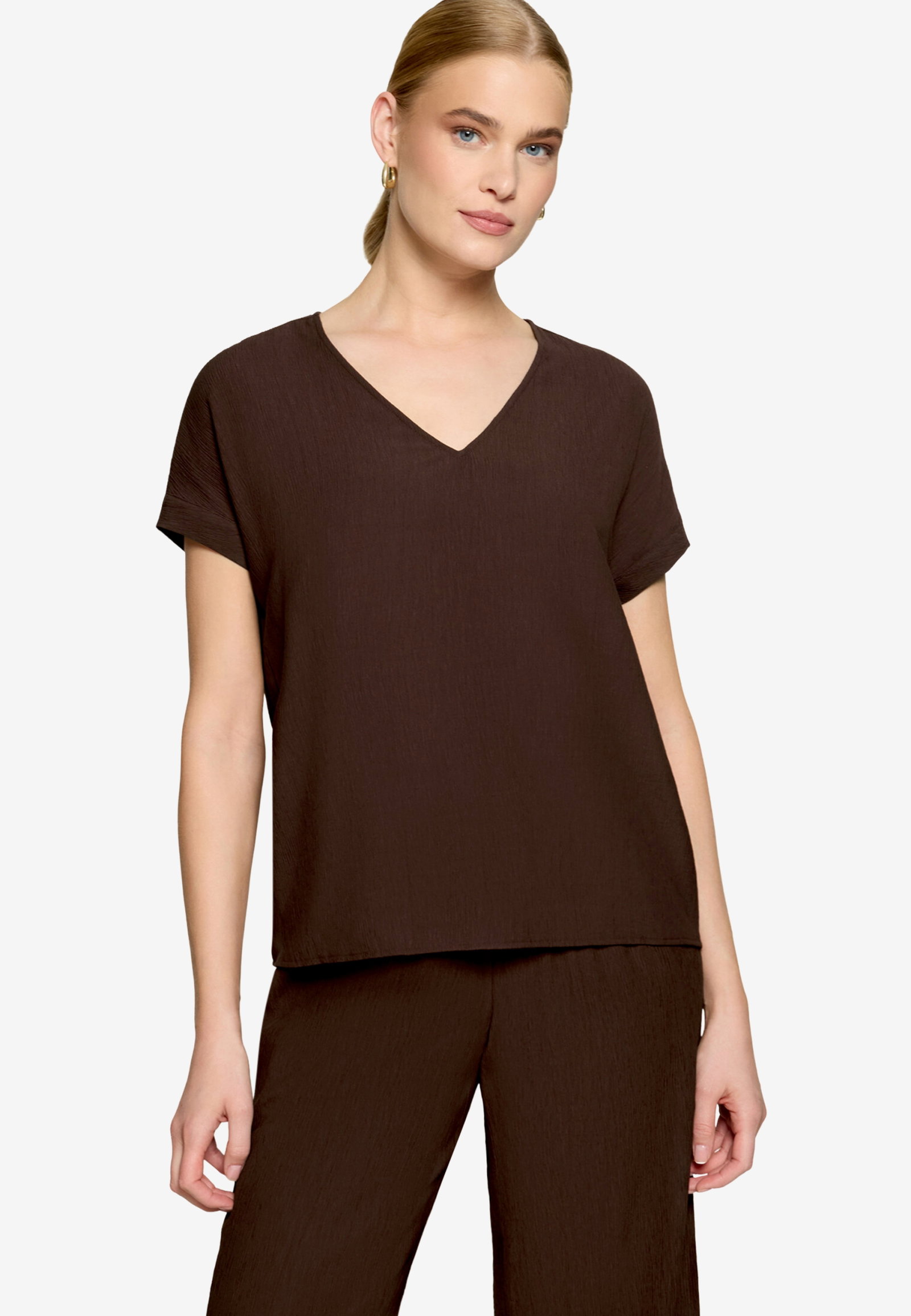 Bluse Kurz ohne Arm, Chocolate Plum #2