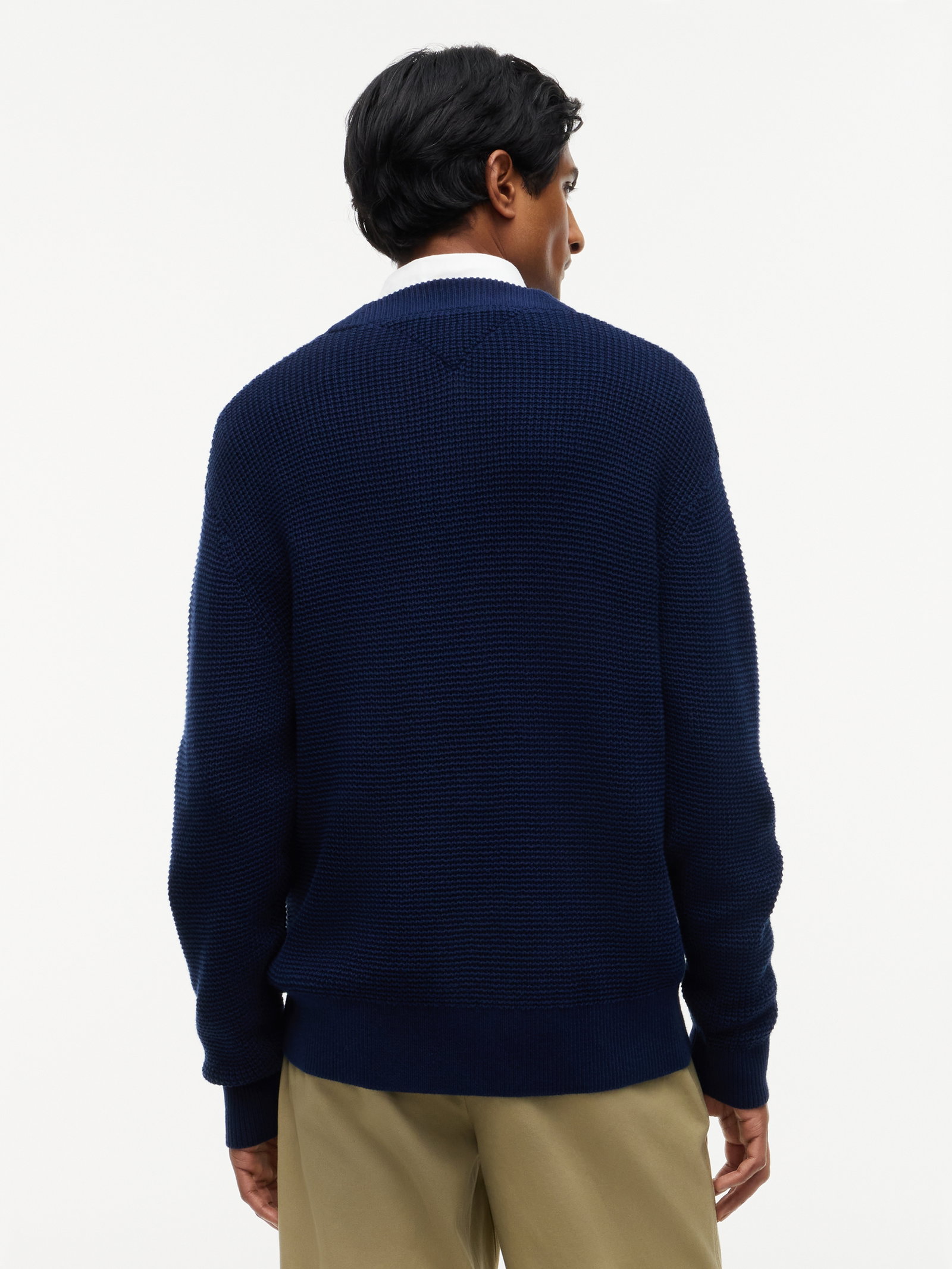 WAFFLE STRUCTURE CARDIGAN, BLUE #4