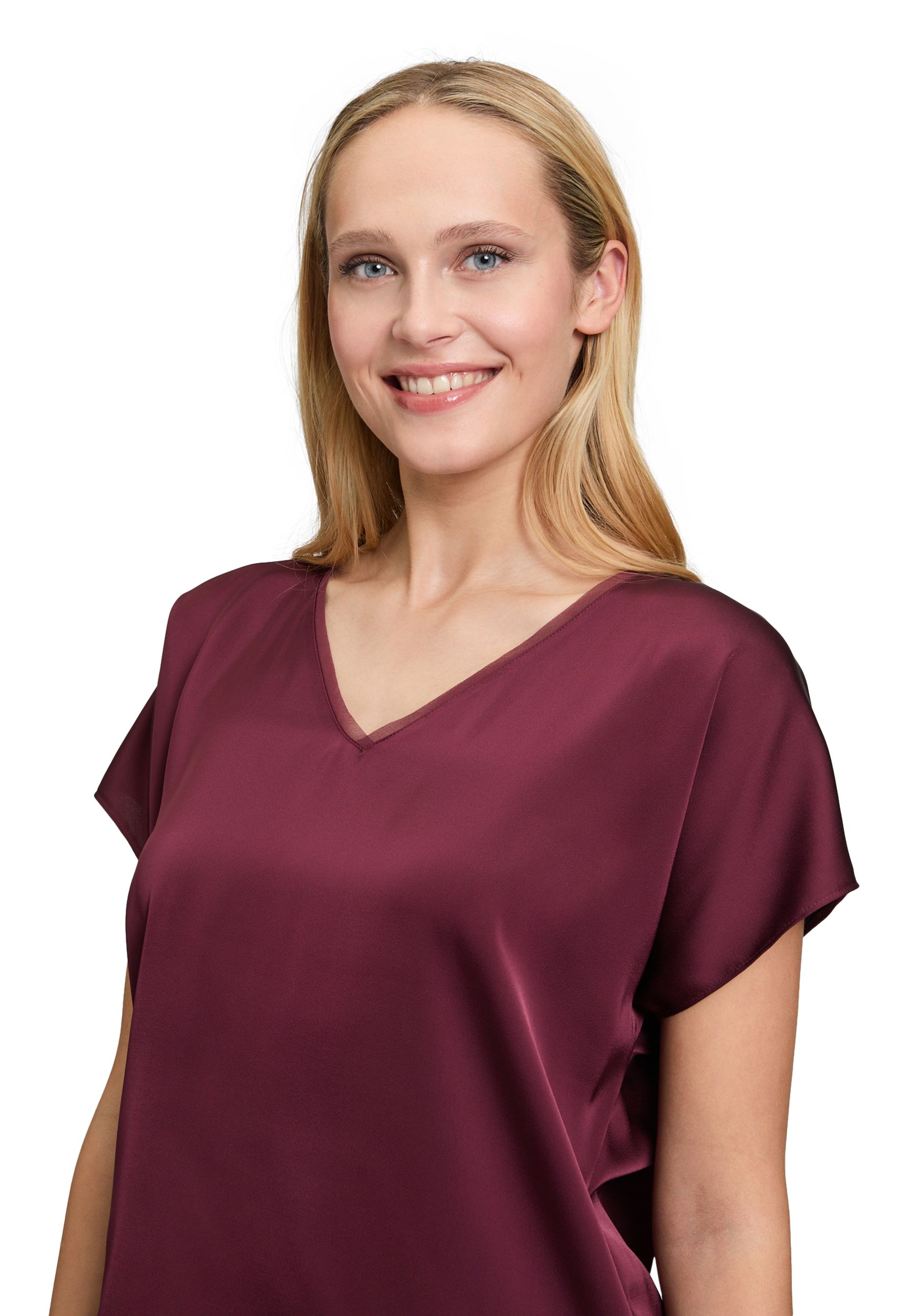 V by Vera Mont |  Satin-Bluse | 40 | peony blush