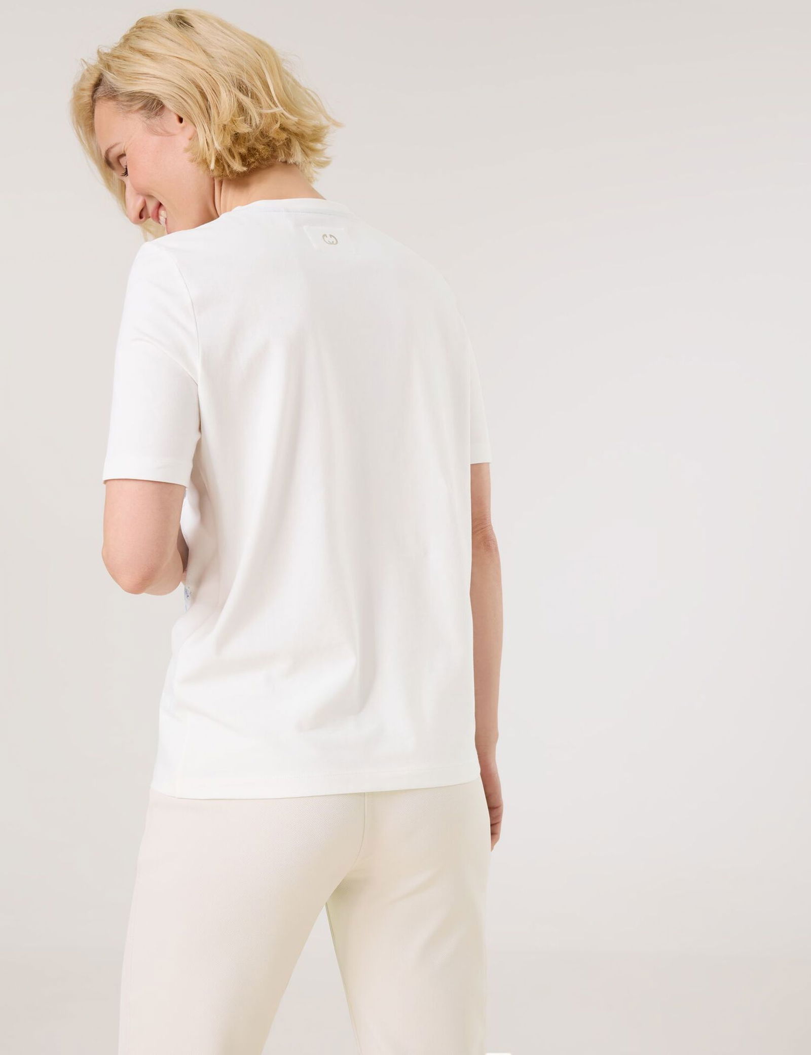 GERRY WEBER Collection | T-Shirt mit abstraktem Frontprint | 48 | off white/blue placem.foil
