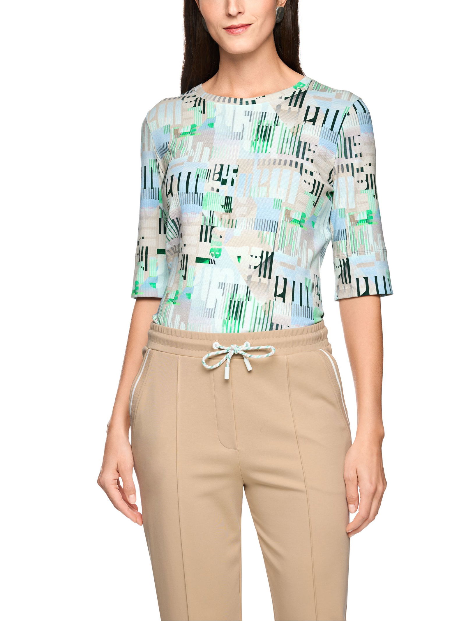 Marc Cain Sports |  Ripp-Shirt aus Baumwollstretch | 38